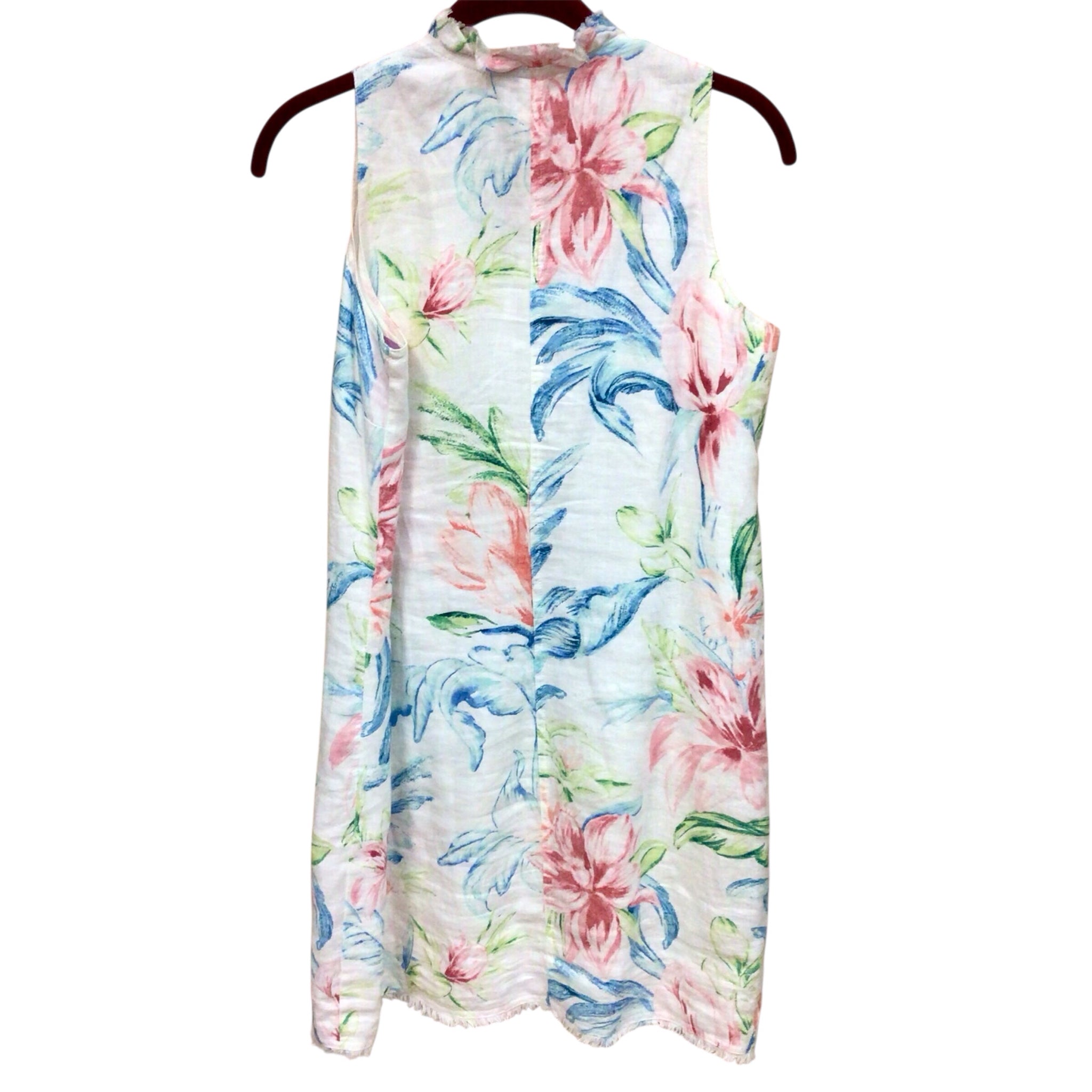 Tommy Bahama Sleeveless White Floral Dress Size Petite Small