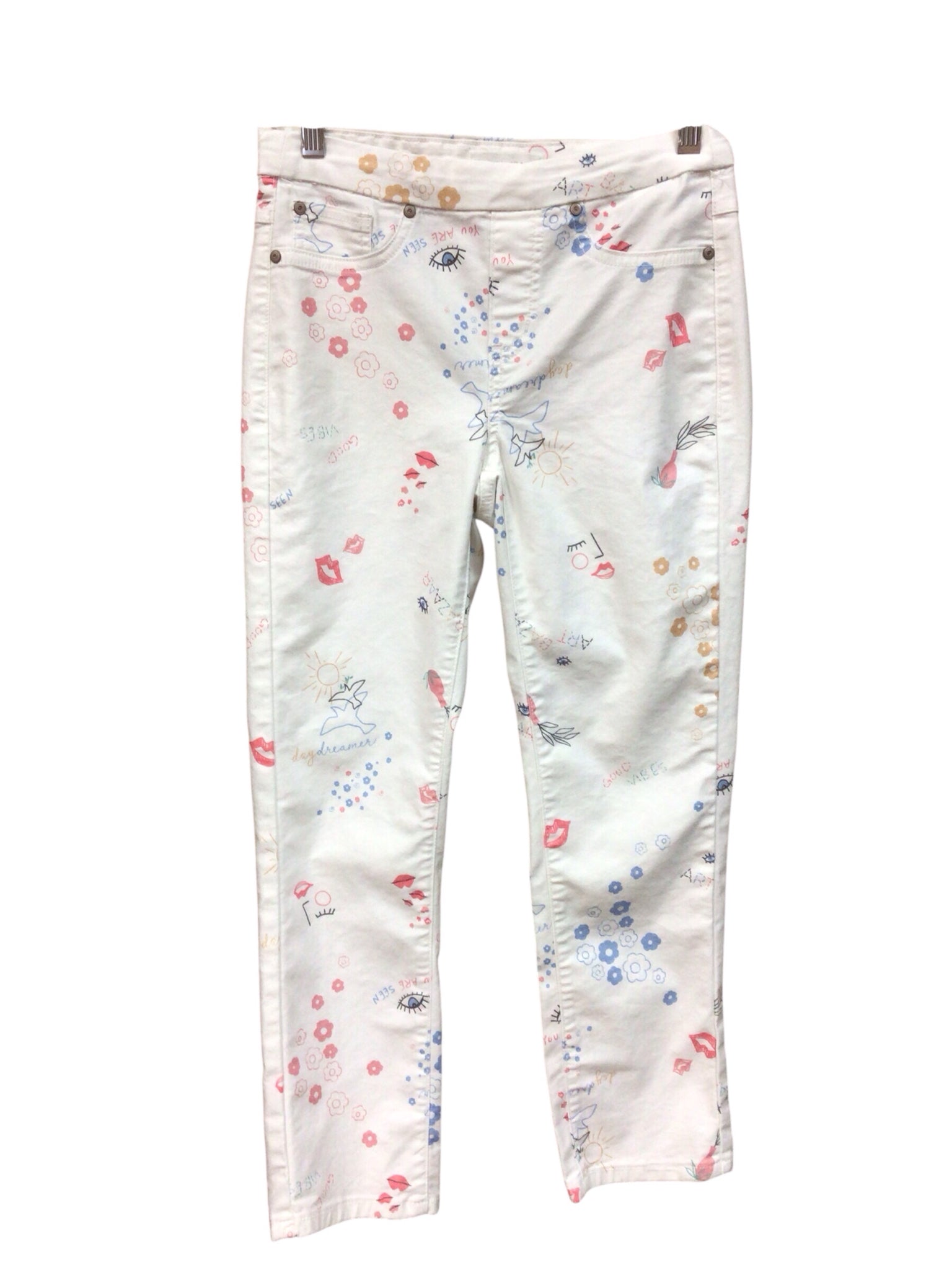 Tribal White "Positivity" Pants Size 0