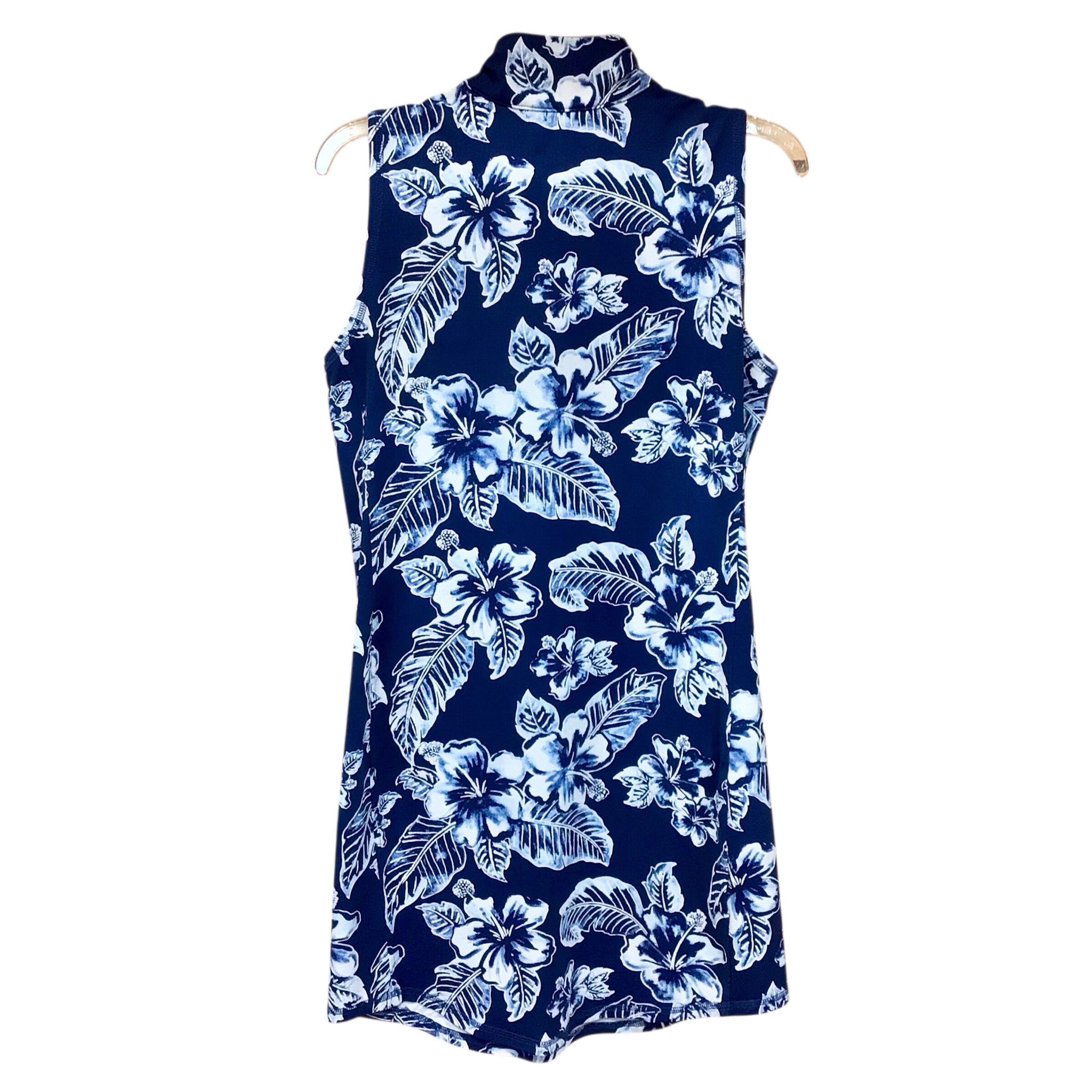 Tommy Bahama Blue Floral Sleeveless Dress Size Petite Small