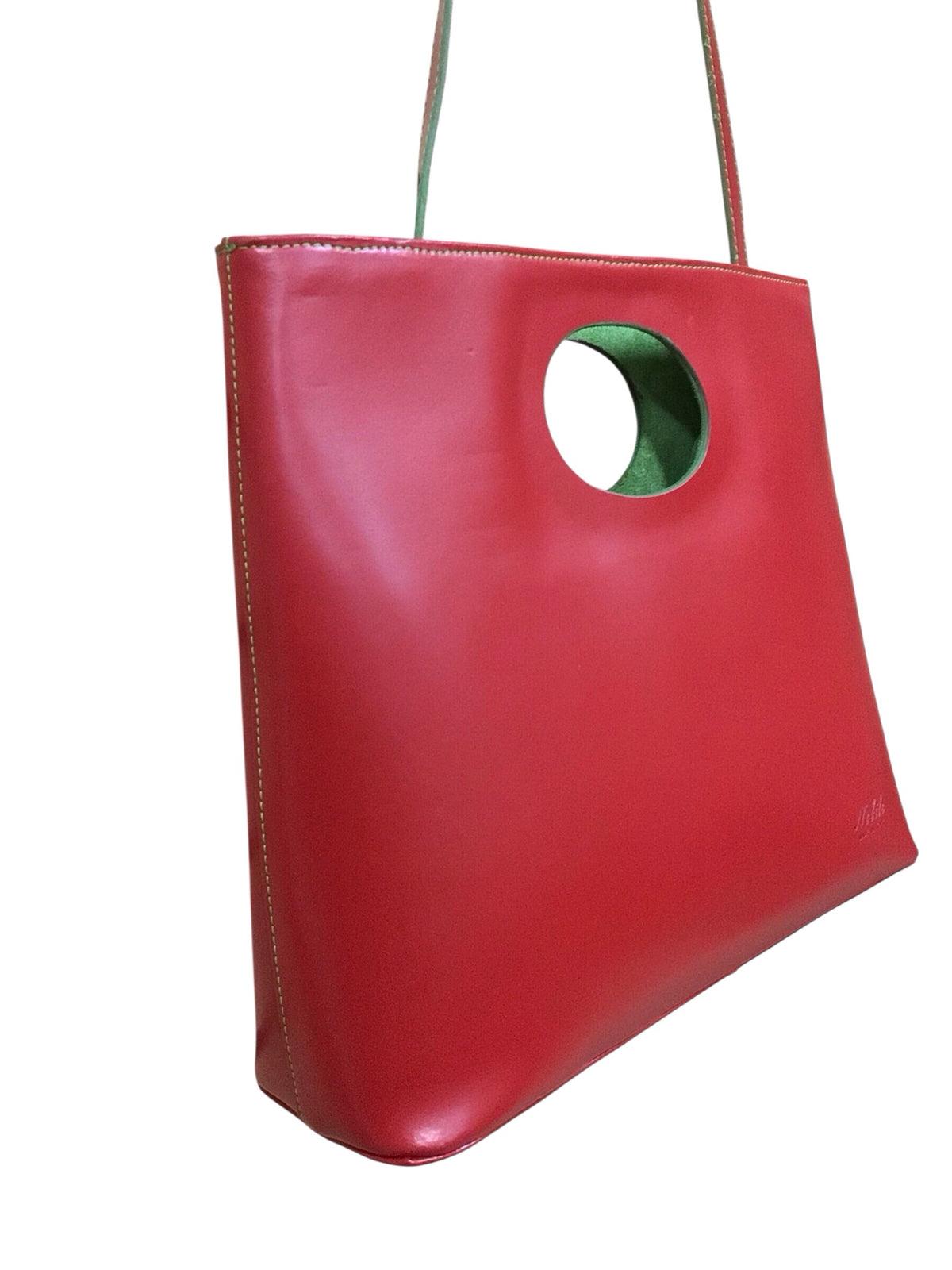 Nobile Made In Italy Red Italian Leather Shoulder Bag