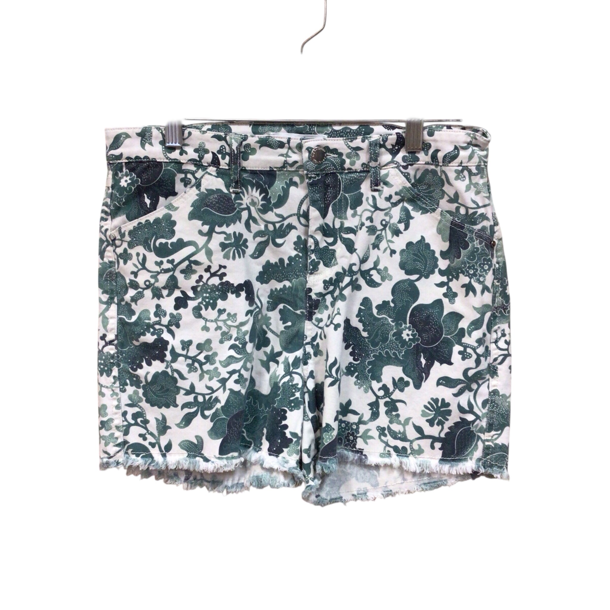 Workshop Green Floral Shorts Size 4