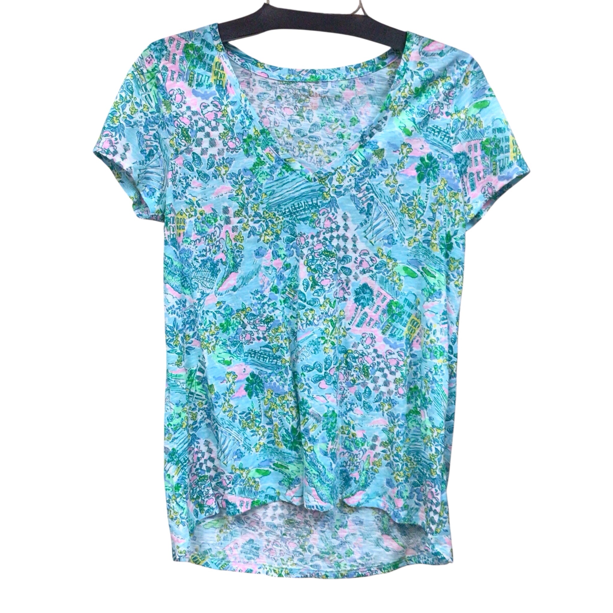 Lilly Pulitzer Etta Short Sleeve Top Size Small