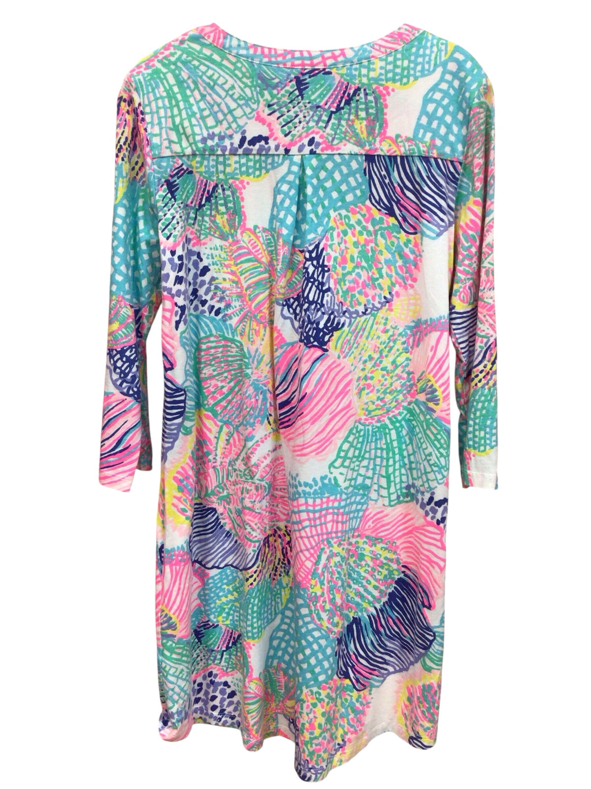 Lilly Pulitzer "Ali" 3/4 Sleeve "Roar of the Seas" Dress Size Large