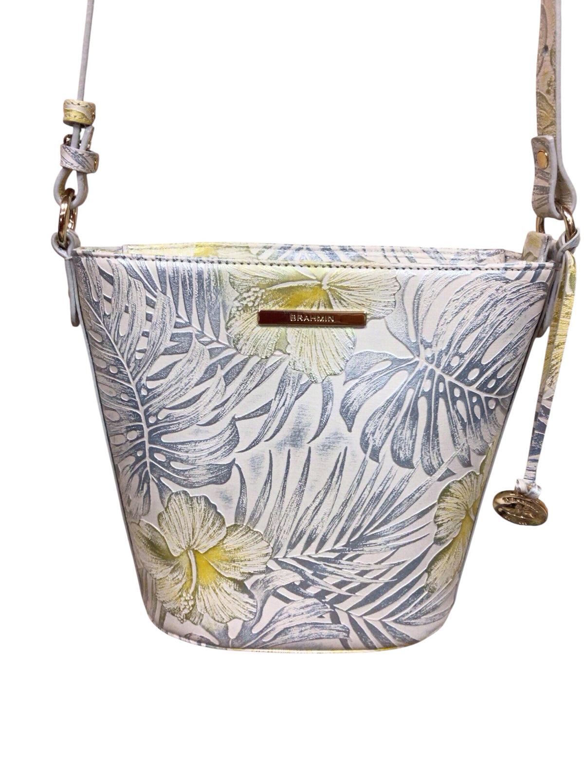 Brahmin "Mini Quinn" Bucket "Lemonade Nostalgia" Crossbody Bag