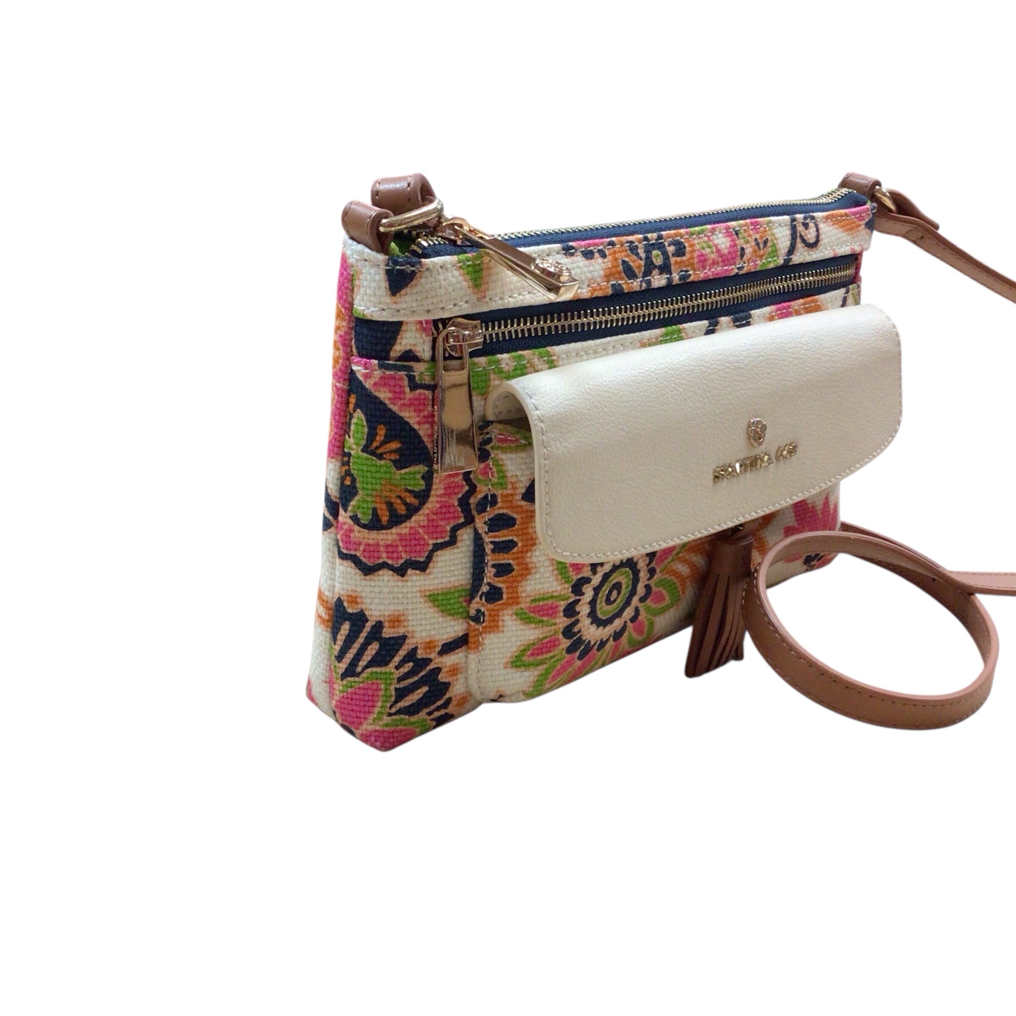 Spartina 449 "Multi-Phone" Multi-Colored Floral Crossbody Bag