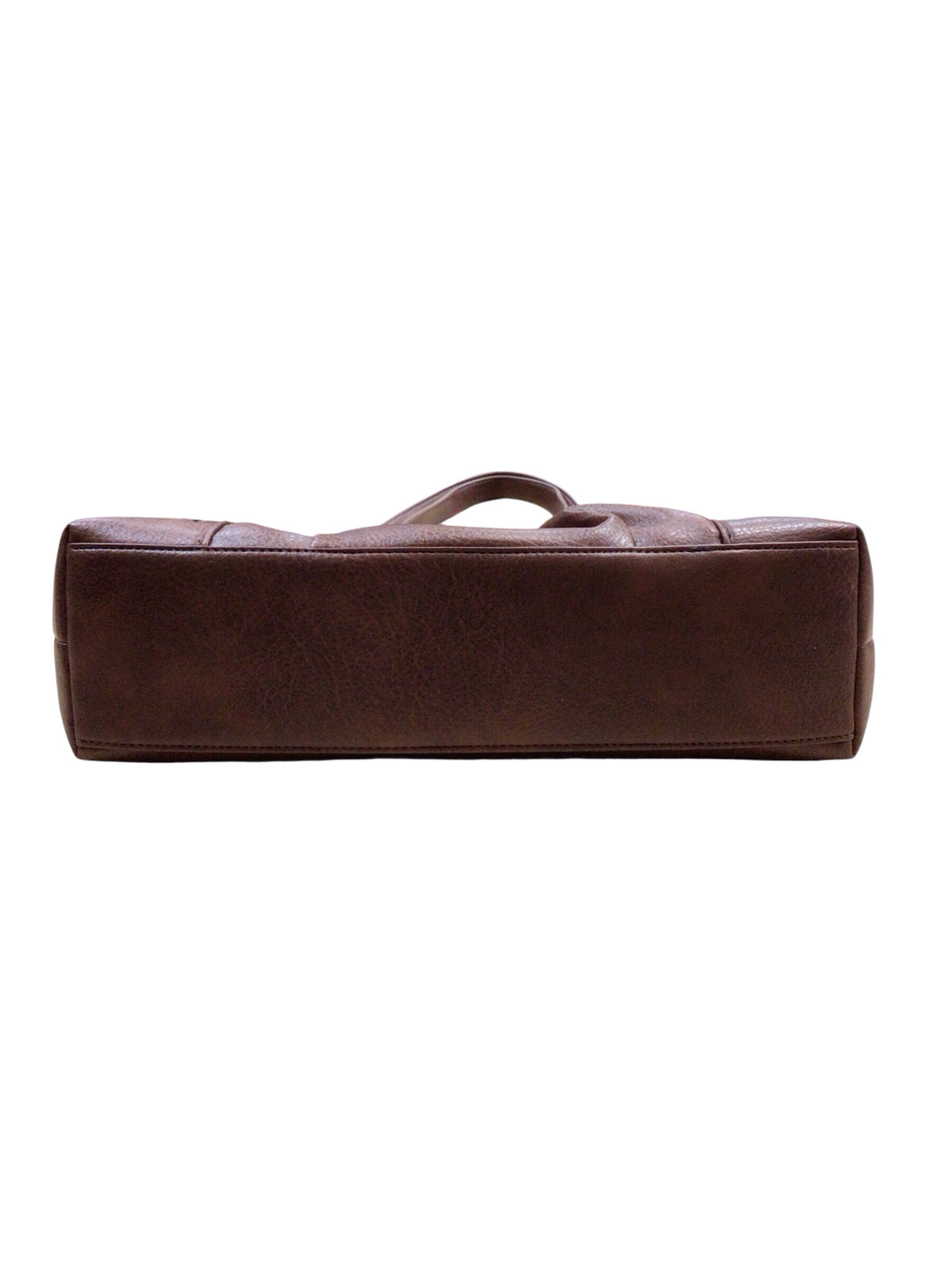 White Mountain Brown Faux Leather Tote Shoulder Bag