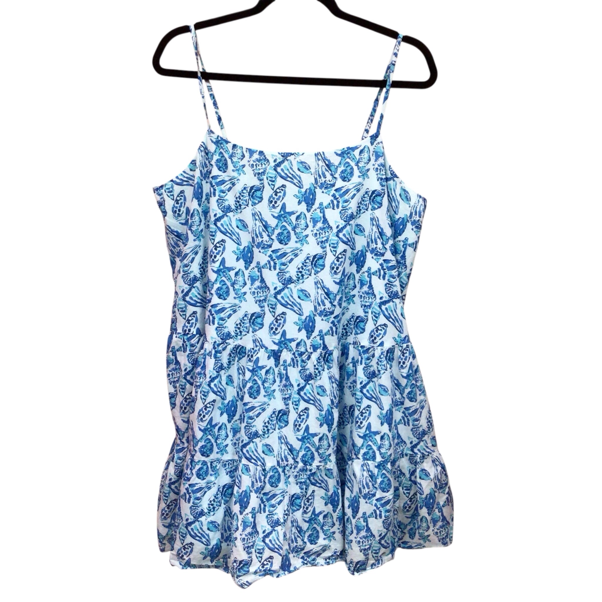 Lilly Pulitzer Blue Alessia Sleeveless Dress Size XL