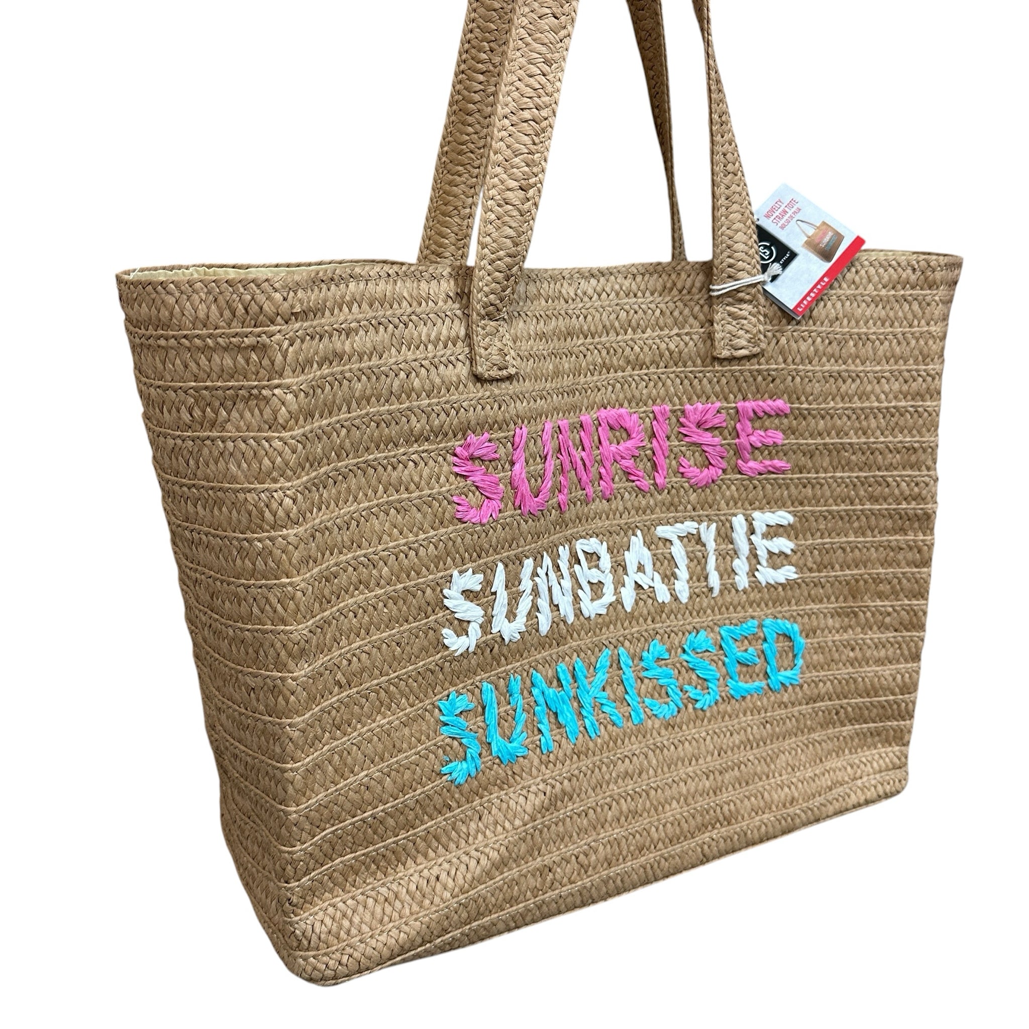 Live in Style Large Straw Tote Bag