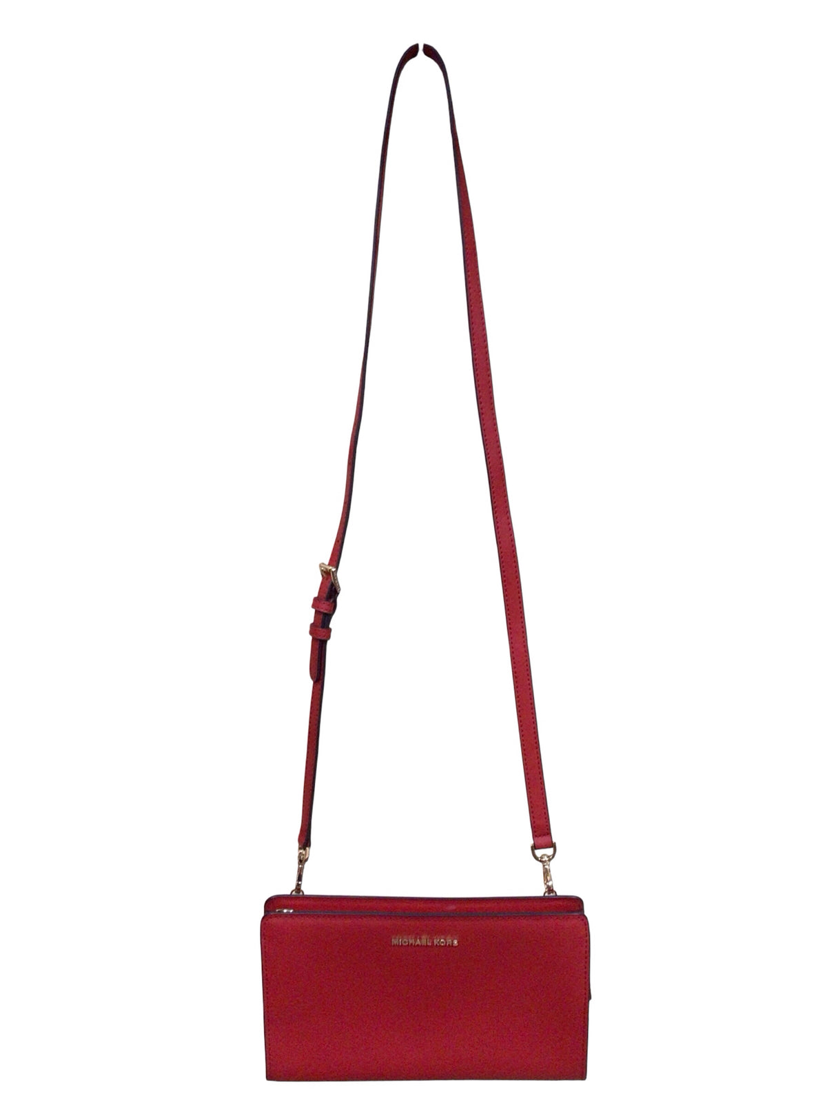Michael Kors "Jet Set" Red Leather Crossbody