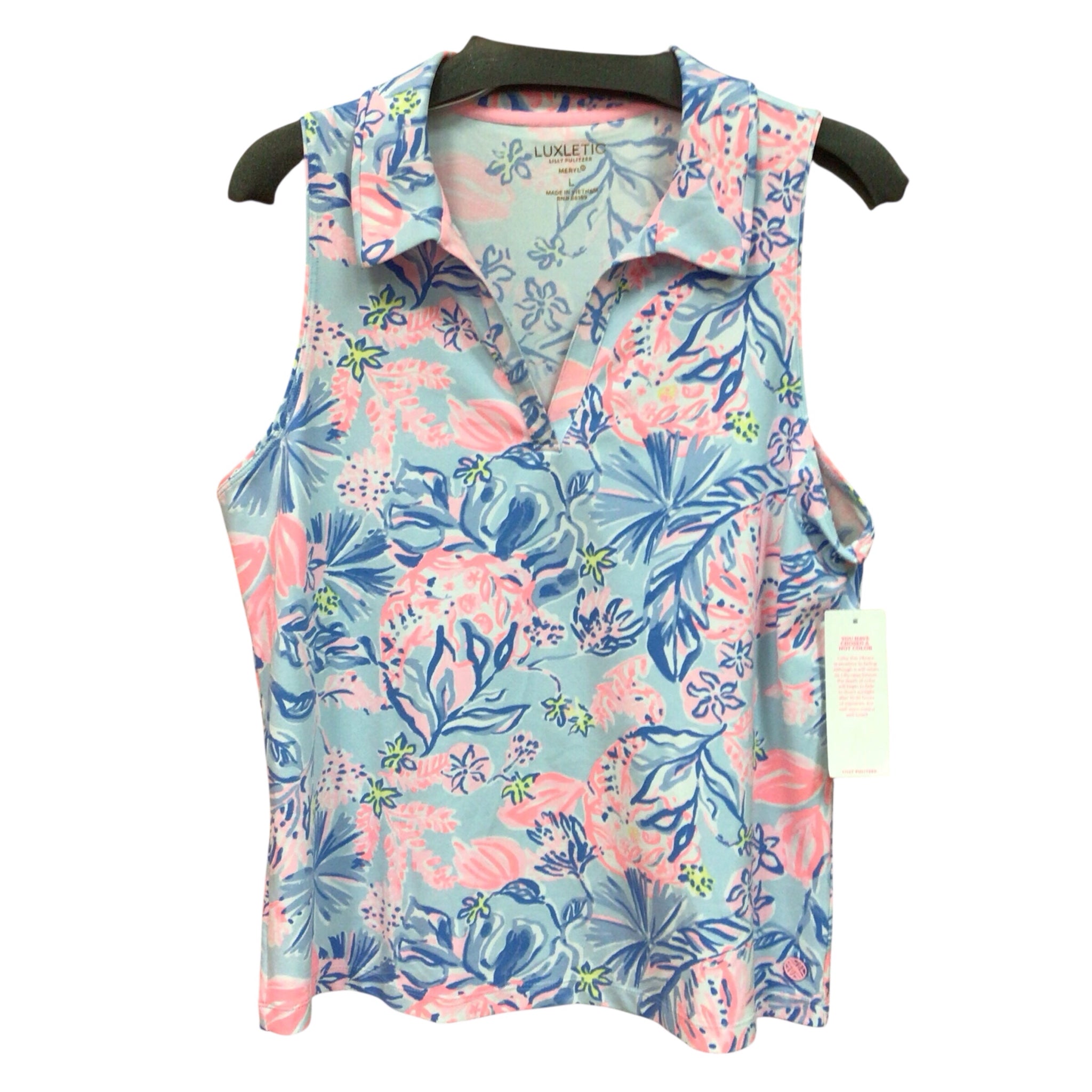 Lilly Pulitzer "Alister Polo UPF 50+" Size Large Sleeveless
