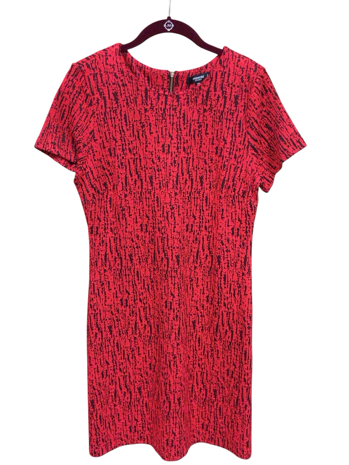 Premise Red Short Sleeve Dress Size Petite Medium