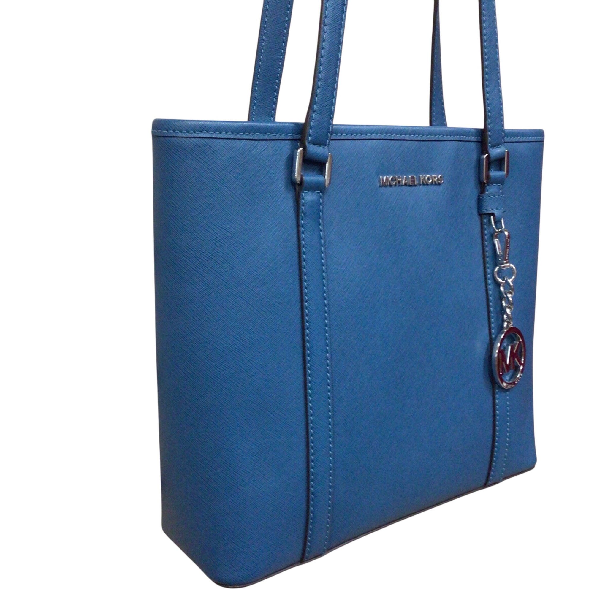 Michael Kors Blue Saffiano Leather Tote