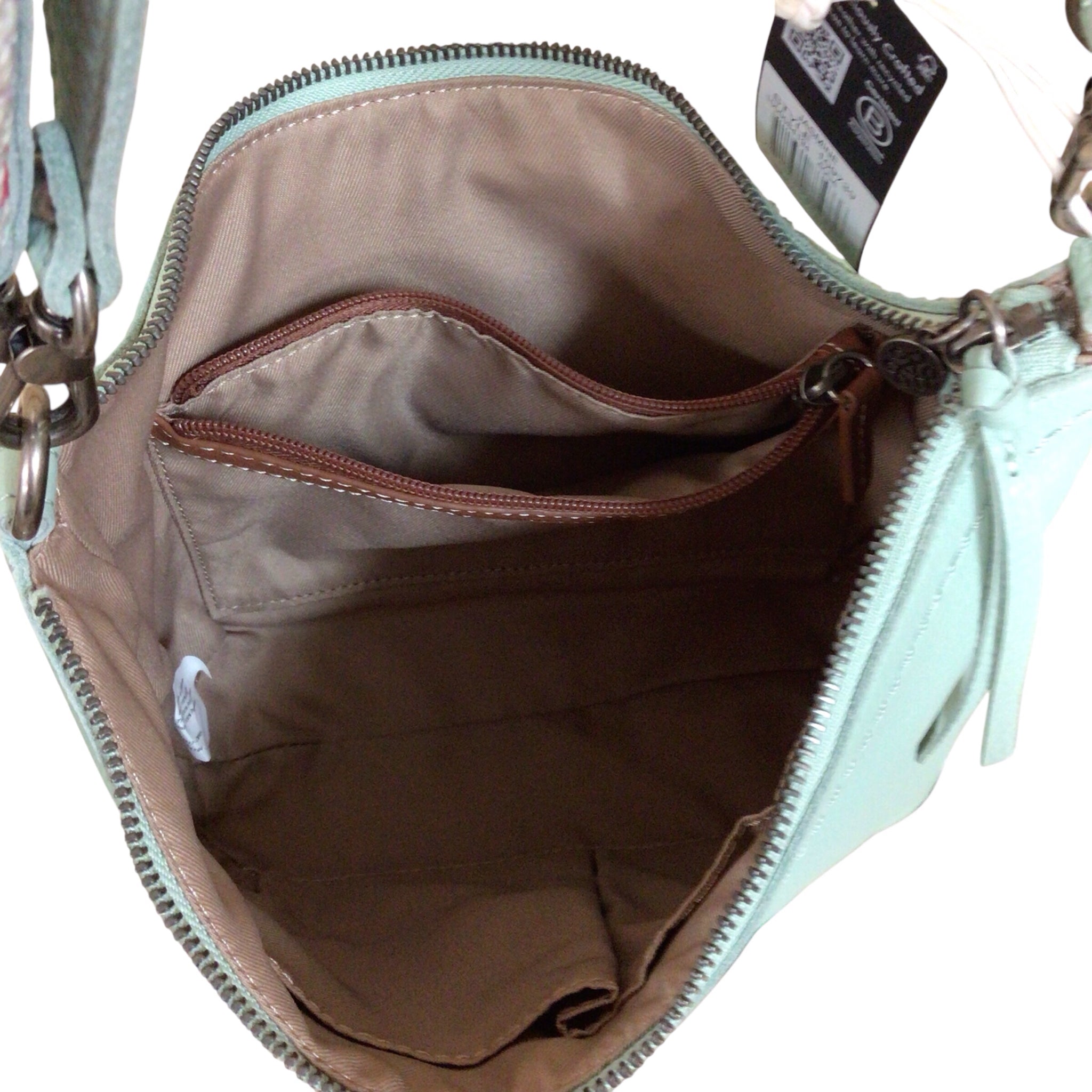 The Sak "Jasmine" Aqua Leather Shoulder Bag