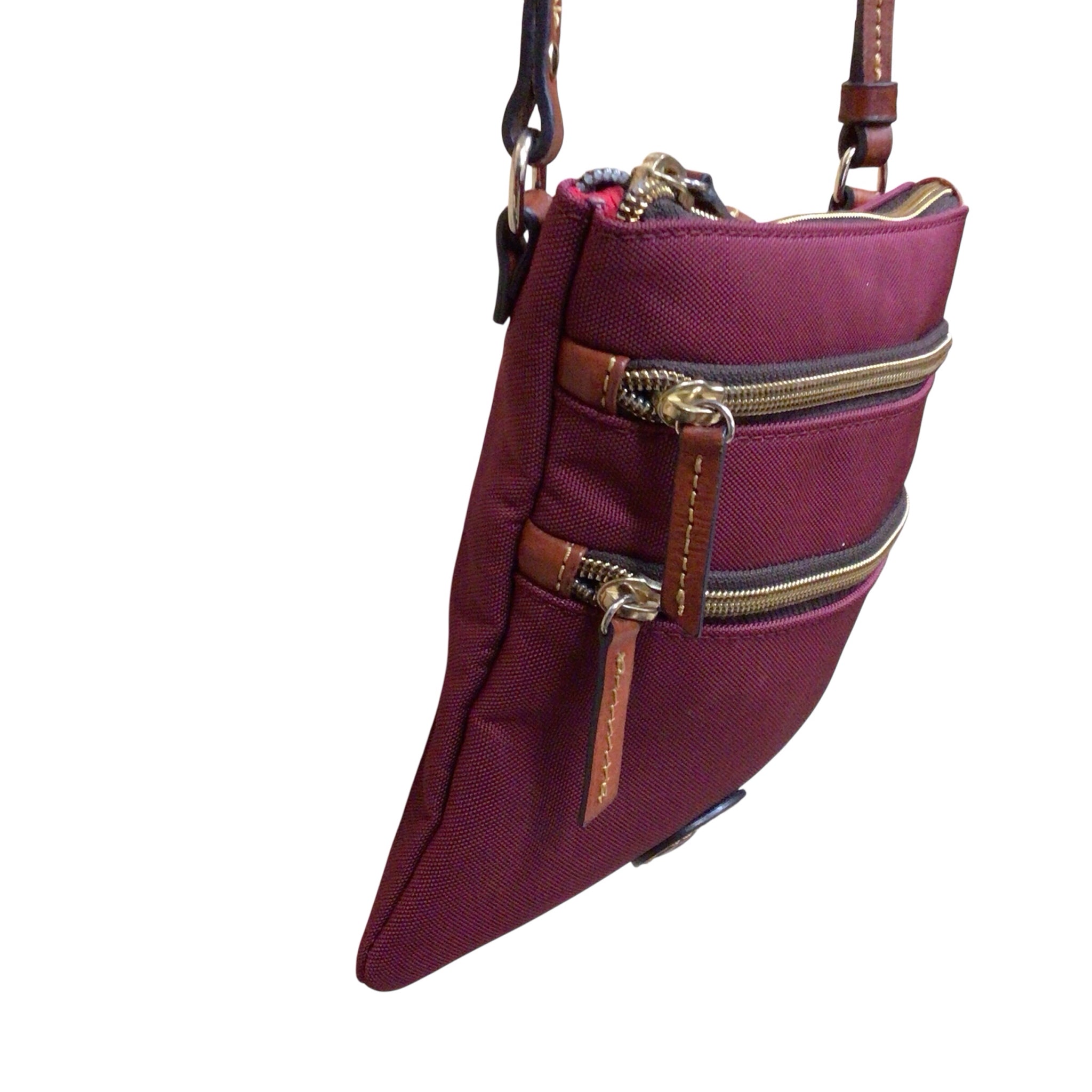 Dooney & Bourke Red Coated Canvas Crossbody Bag
