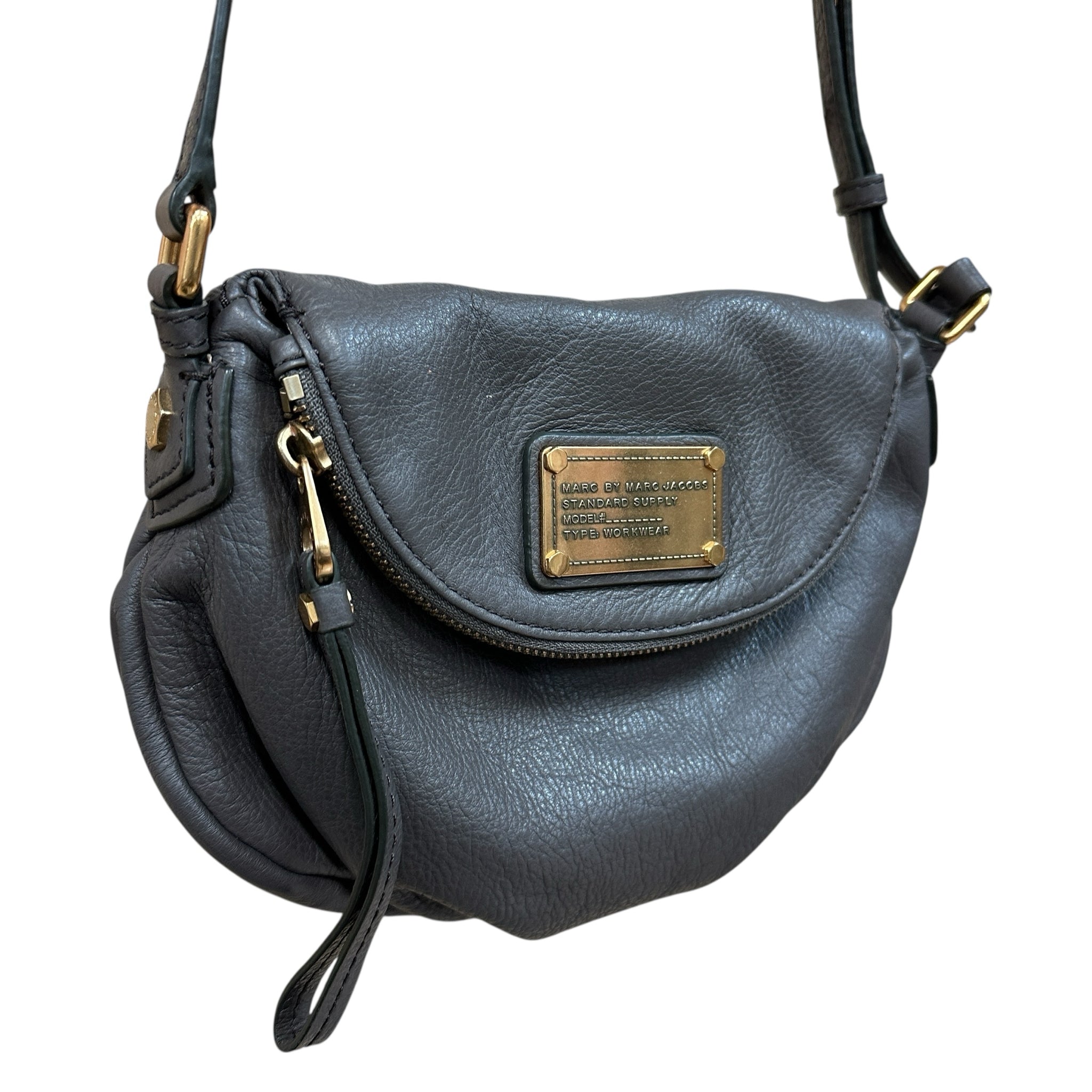 Marc Jacobs Classic Q "Natasha" Gray Leather Crossbody Bag