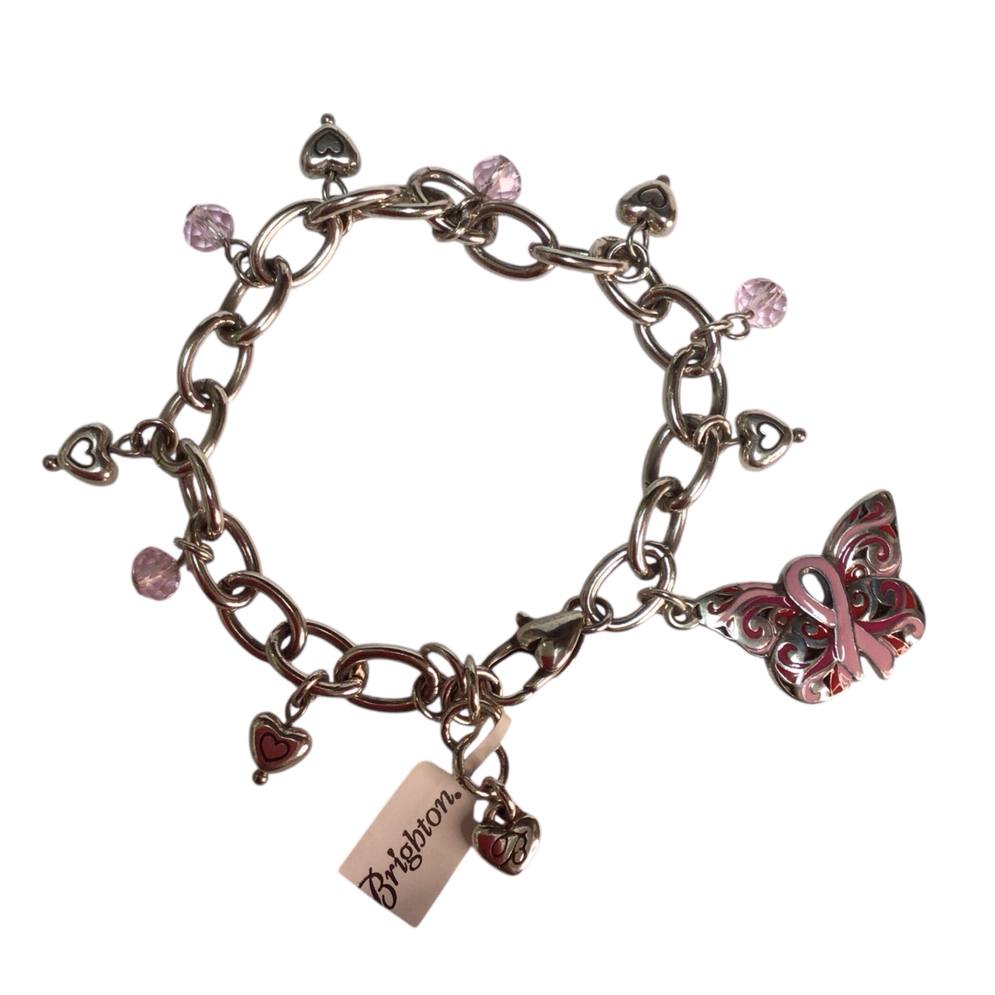 Brighton Power of Pink Breast Cancer Butterfly Bracelet NWT