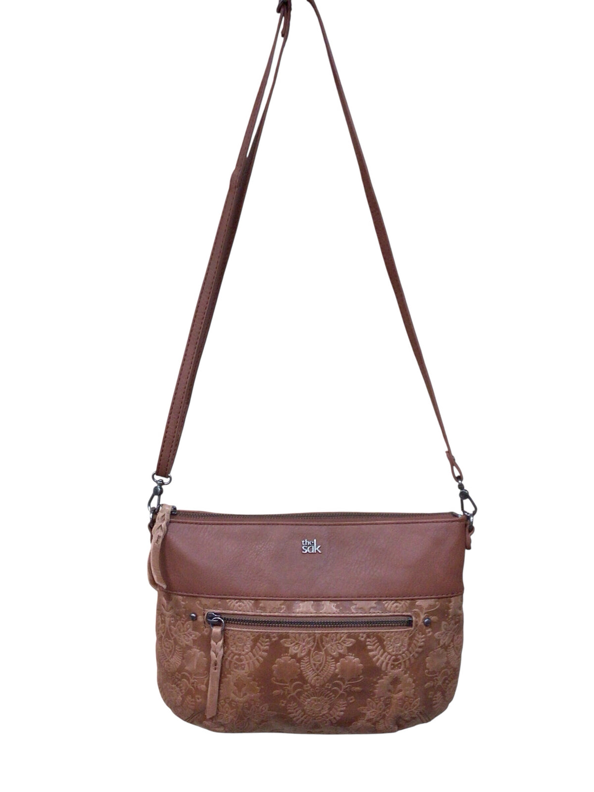 The Sak 100% Genuine Leather Floral Crossbody
