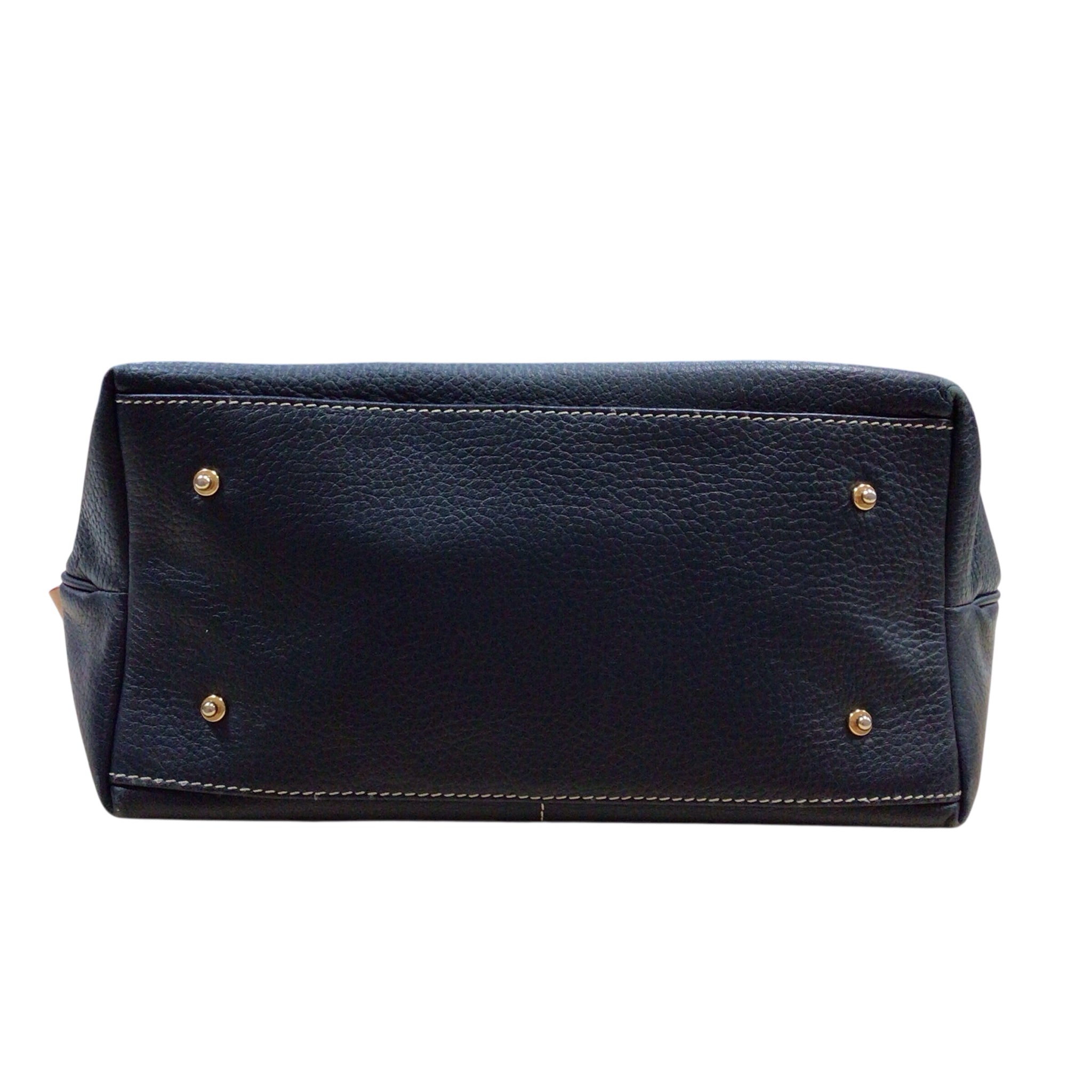 Dooney & Bourke "Dillen" Navy Leather Crossbody Satchel