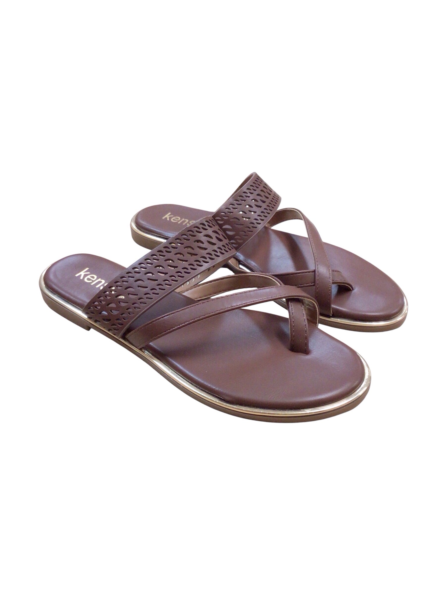 Kensie "Mia" Women's Chocolate Brown Sandals Size 7