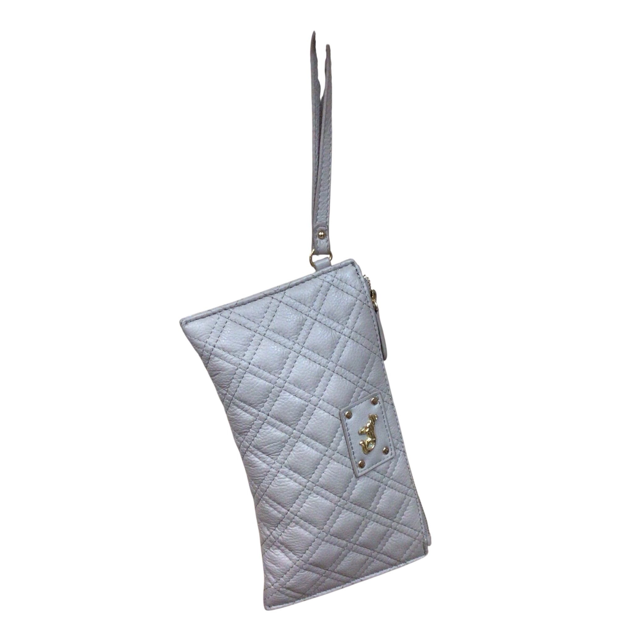 Emma Fox Taupe Quilted Leather Wristlet