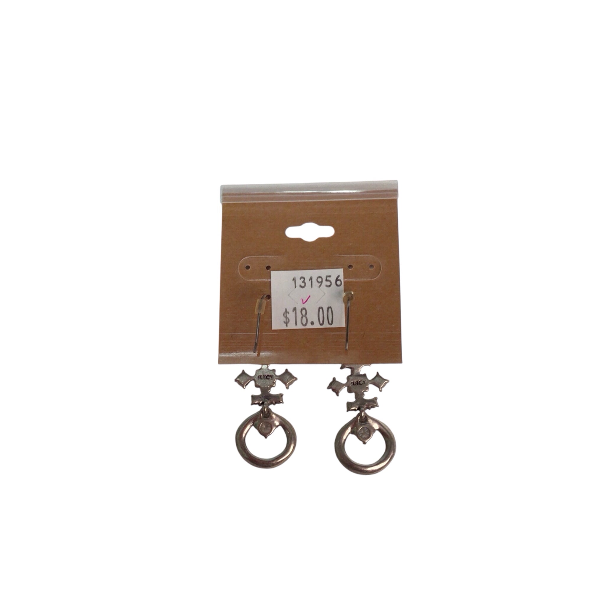 Juicy Couture Rhinestone Earrings 1.75" Long