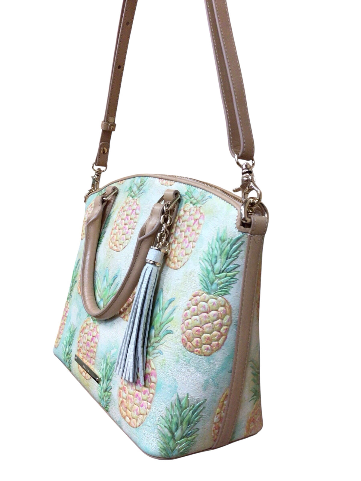 Brahmin "Duxbury Multi Pompano" Leather Satchel Shoulder Bag