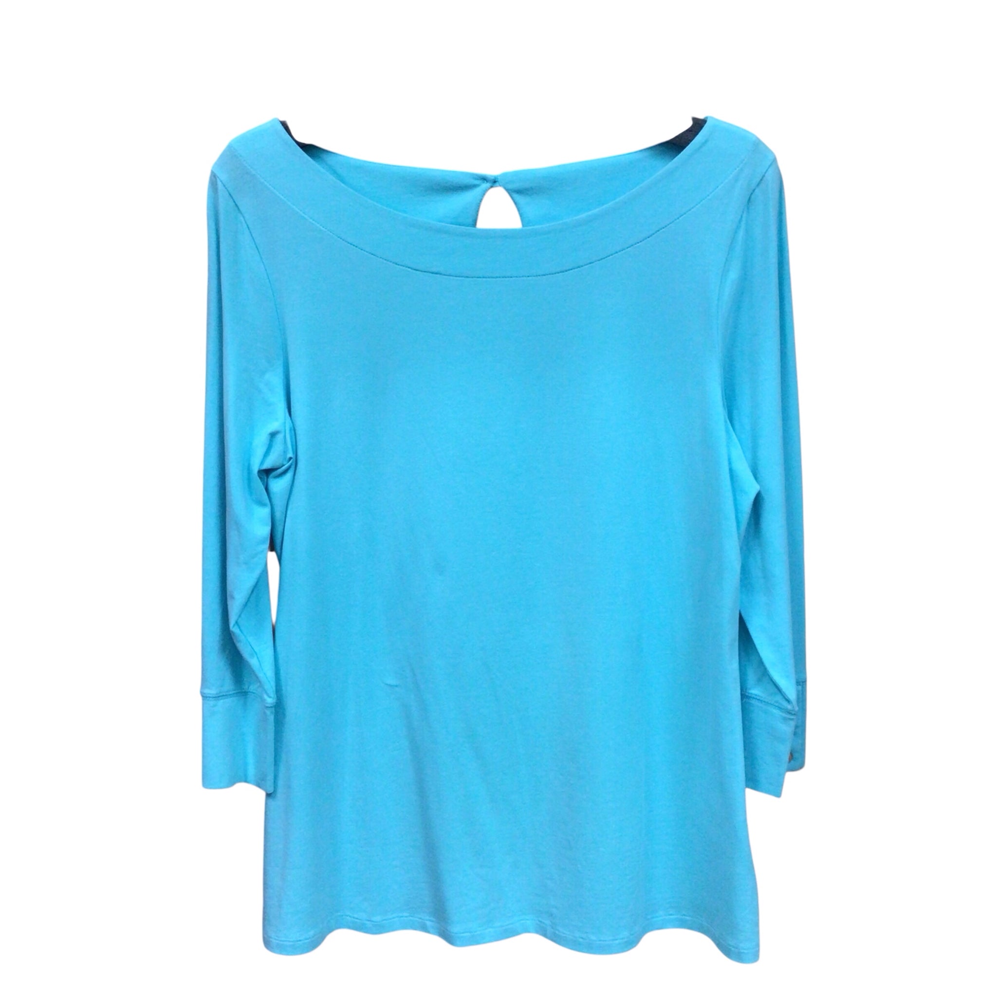 Lilly Pulitzer Ocean Blue 3/4 Sleeve Top Size Large