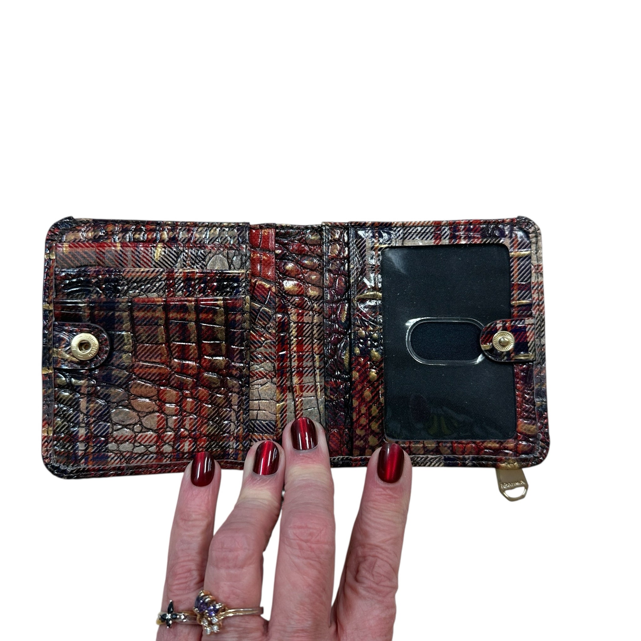 Brahmin "Jane" Flannel Print Leather Bi-Fold Wallet