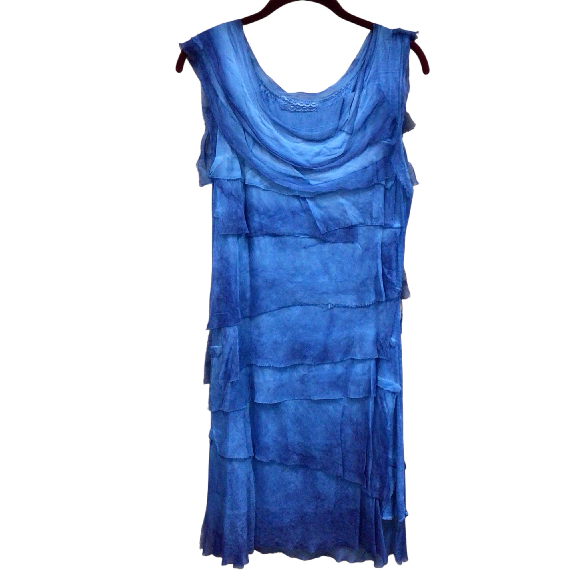 Made in Italy Blue Sleeveless Dress Size Medium