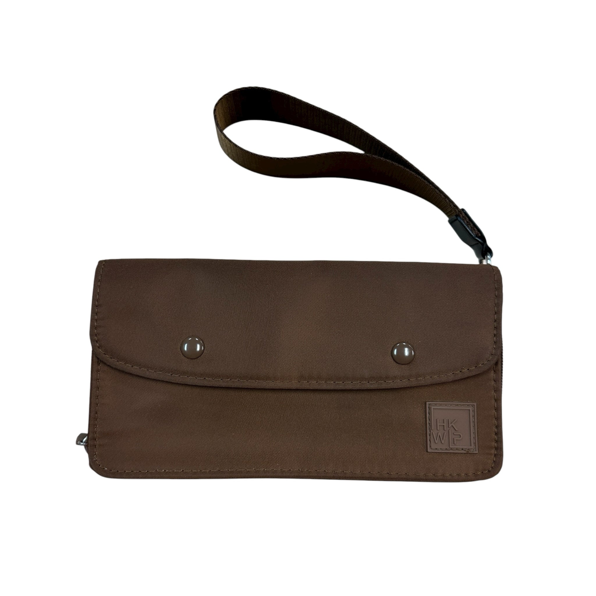 IHKWIP Brown Wallet Wristlet with Crossbody Strap