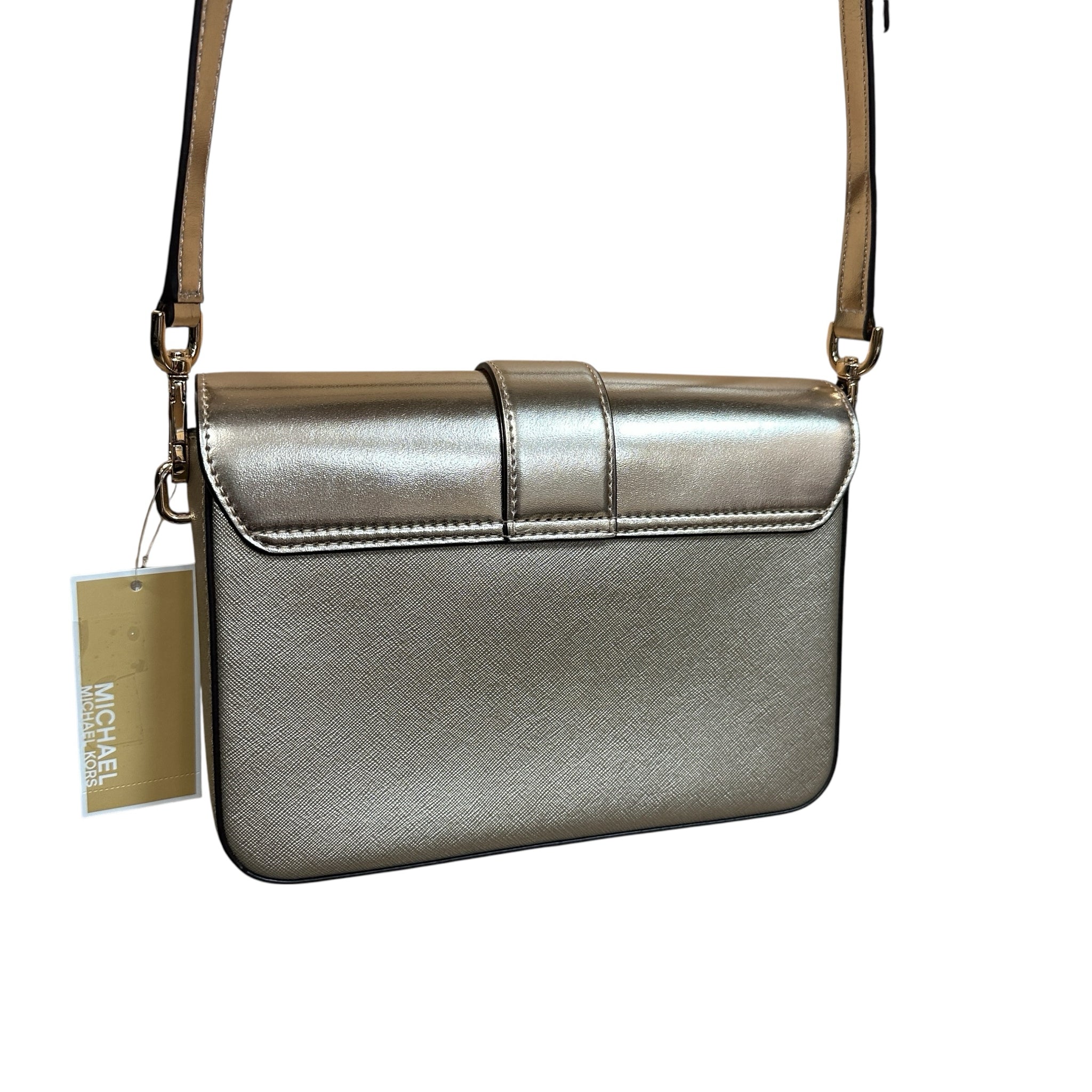 Michael Kors "Carmen" Gold Metallic Crossbody Bag