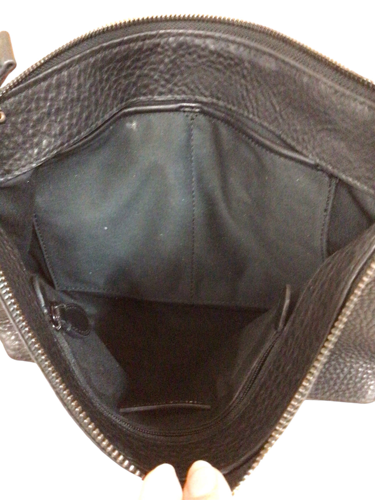 Rebecca Minkhoff "Darren" Black Pebbled Leather Shoulder Bag
