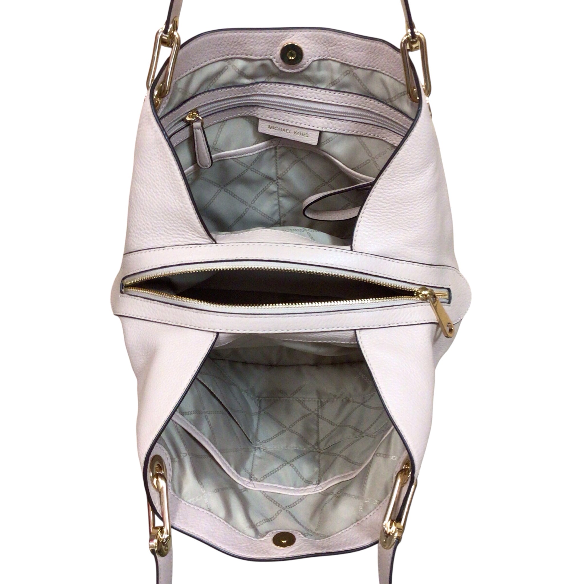 Michael Kors "Raven" Soft Pink Leather Shoulder Bag