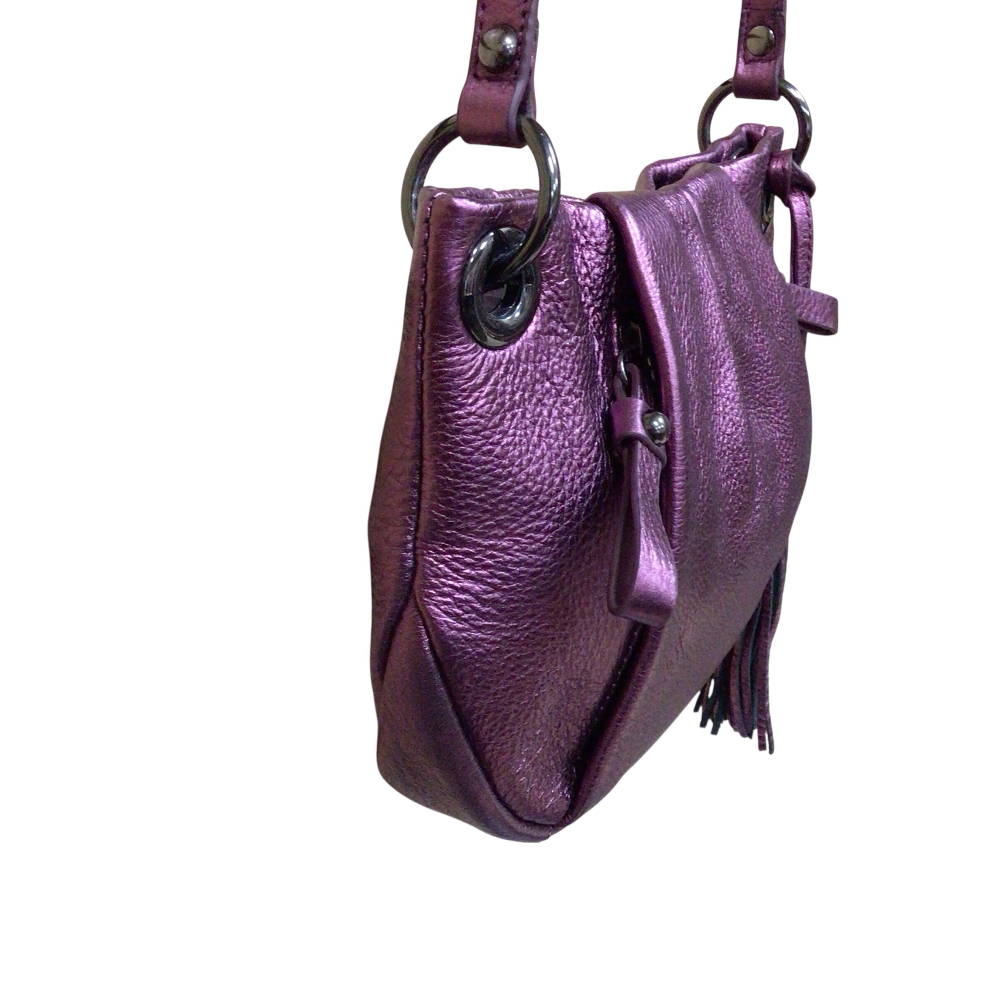 Vince Camuto Purple Pebbled Crossbody Bag