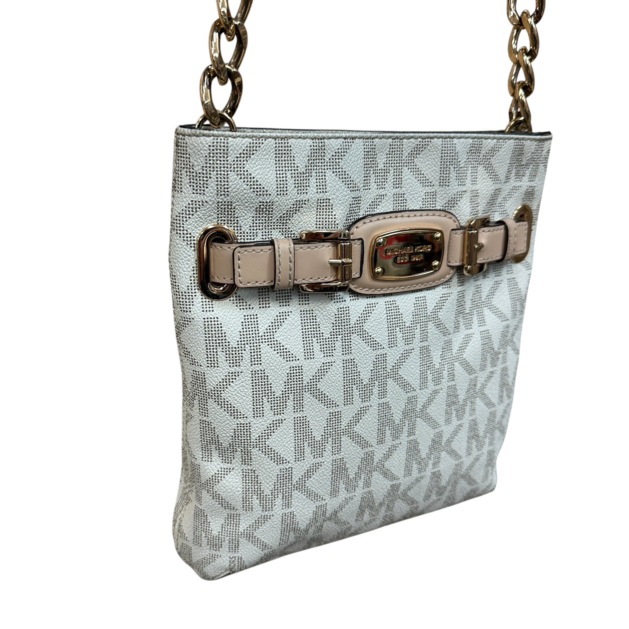 Michael Kors Cream + Beige Signature Crossbody Bag