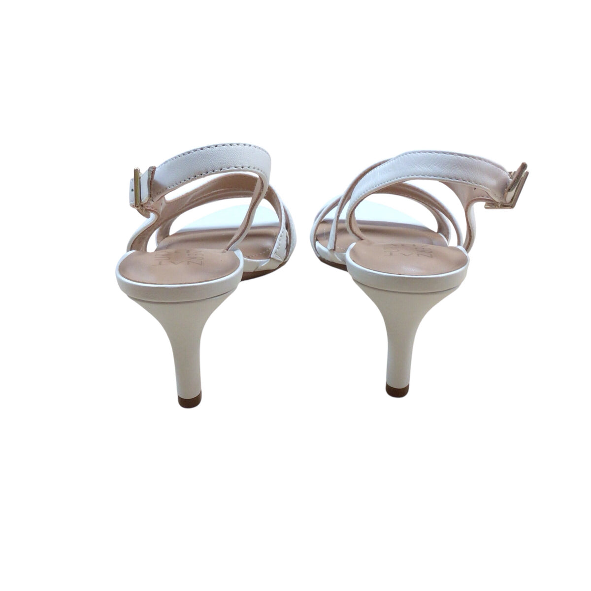 Naturalizer "Taimi" White Strappy Sandal Heels Size 8