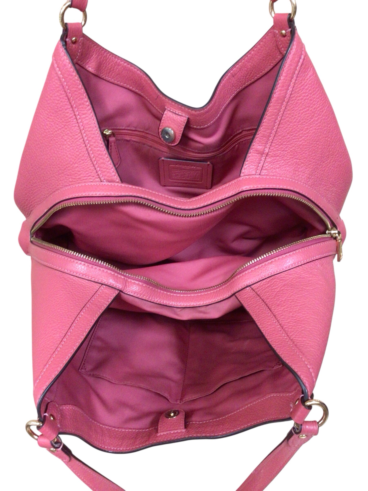 Coach C6231 "Kristy" Dark Pink Pebbled Leather Shoulder Bag