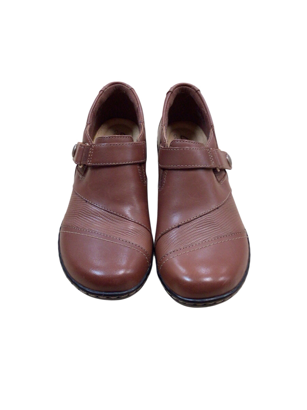 Clarks "Ashland Gem" Tan Leather Shoes Size 7 N