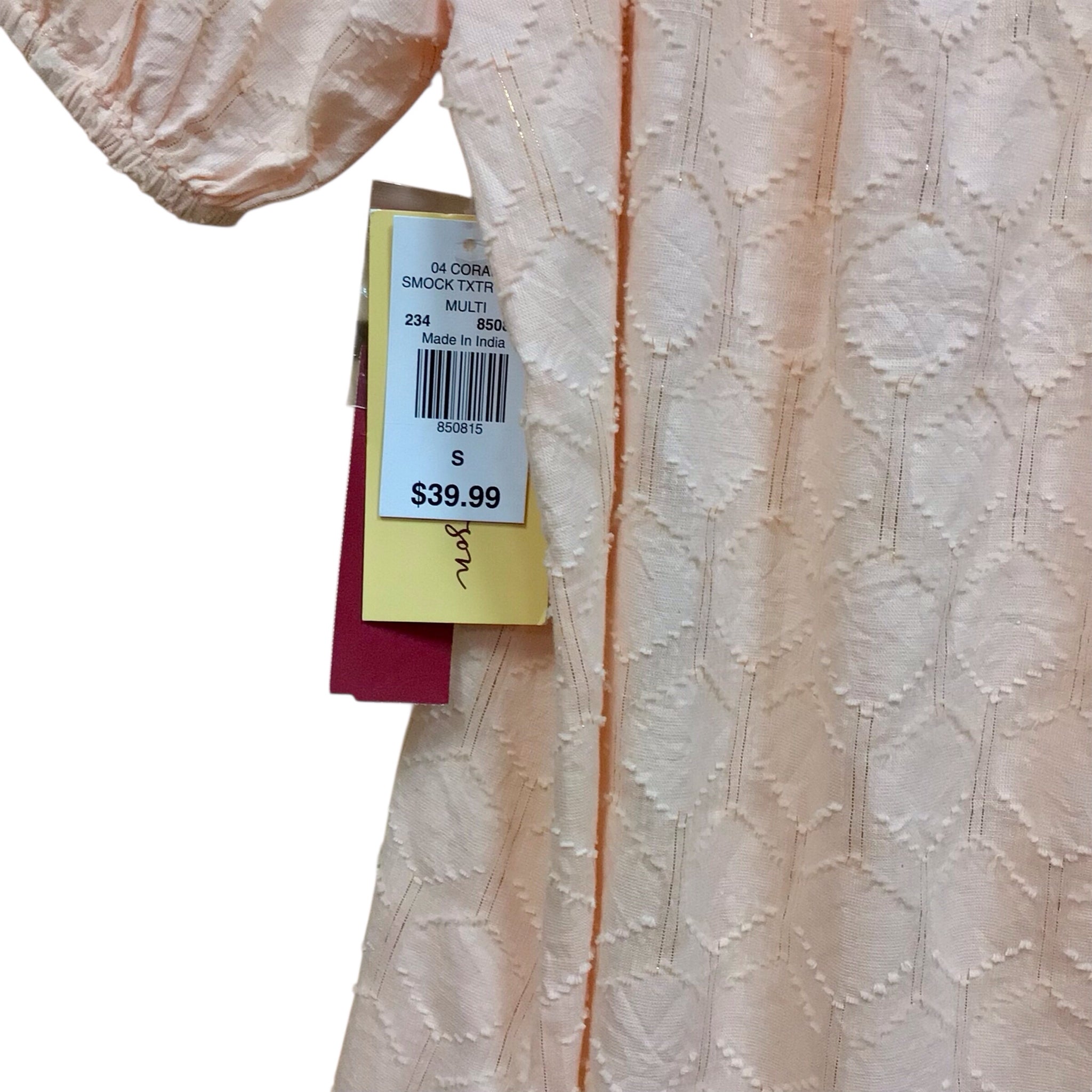 Linda Anderson Pink Short Sleeve Top Size Small NWT
