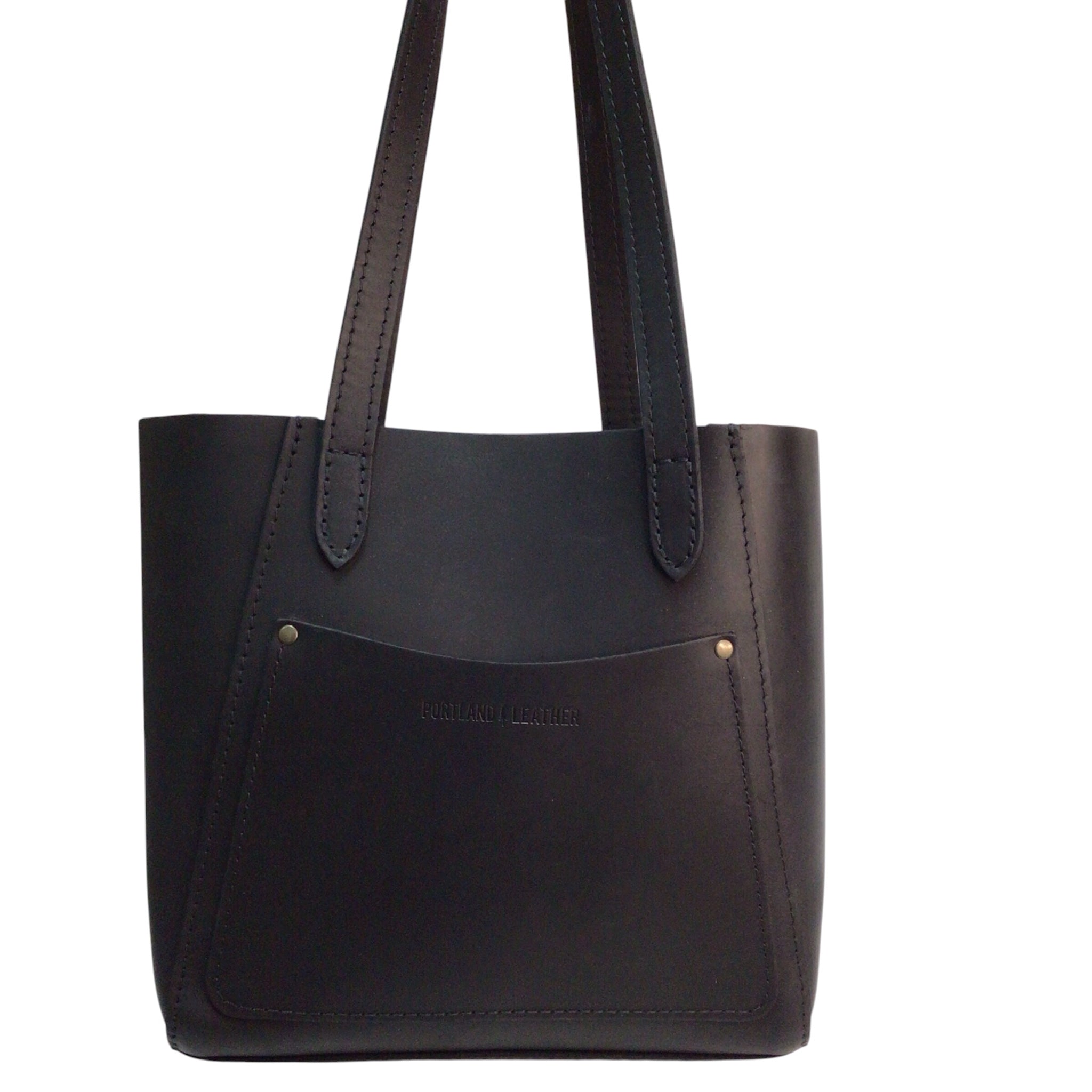 Portland Leather Black Shoulder Bag.