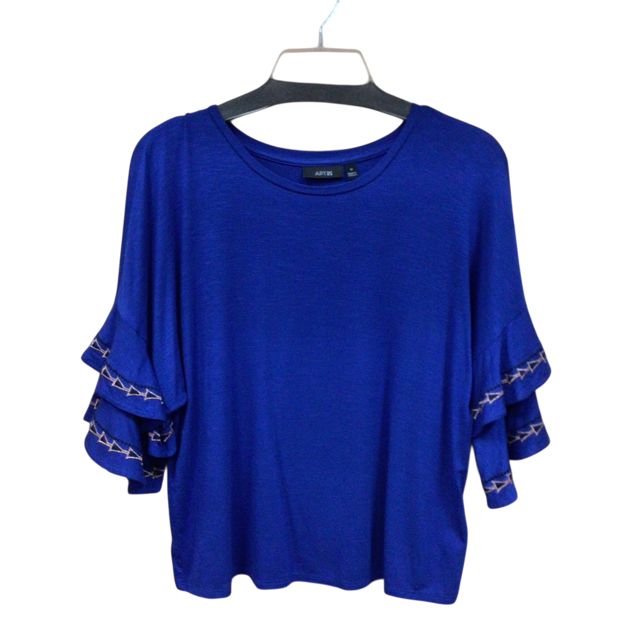 Apt 9 Blue Short Sleeve Top Size Medium