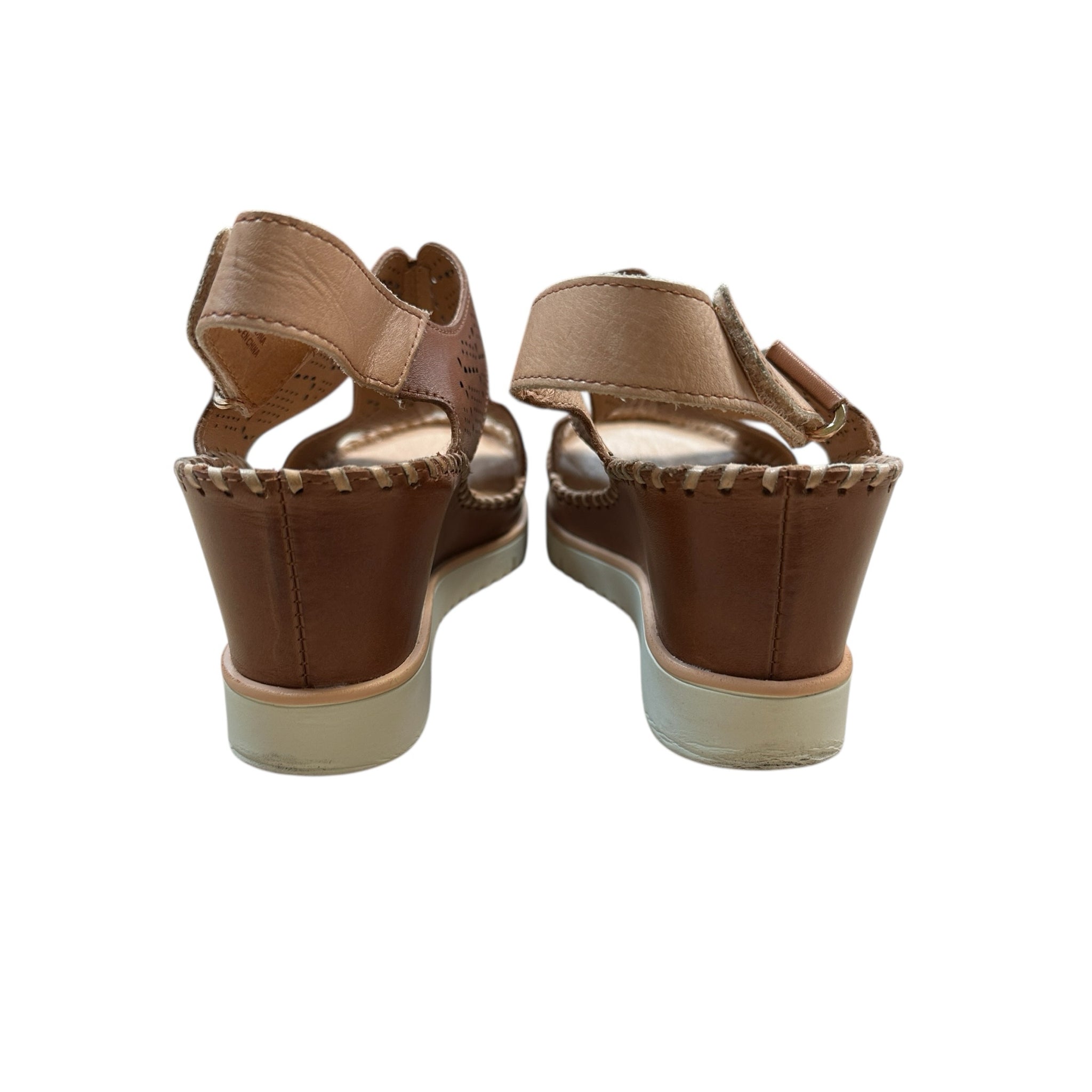 Pikolinos Aguadulce Size 9-9.5 Brown Wedge Sandals