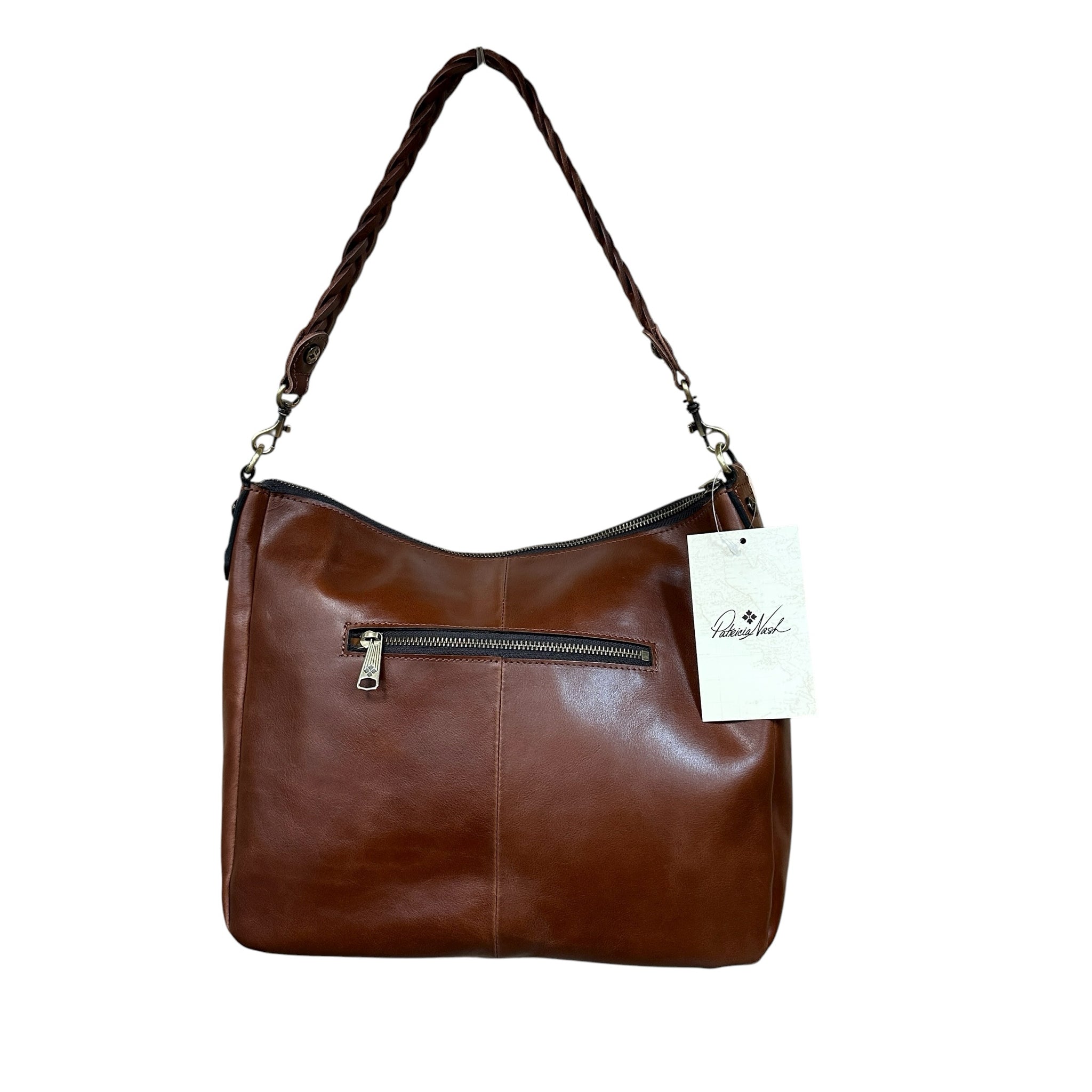 Patricia Nash Lilia Leather Hobo Crossbody with Braided Handle