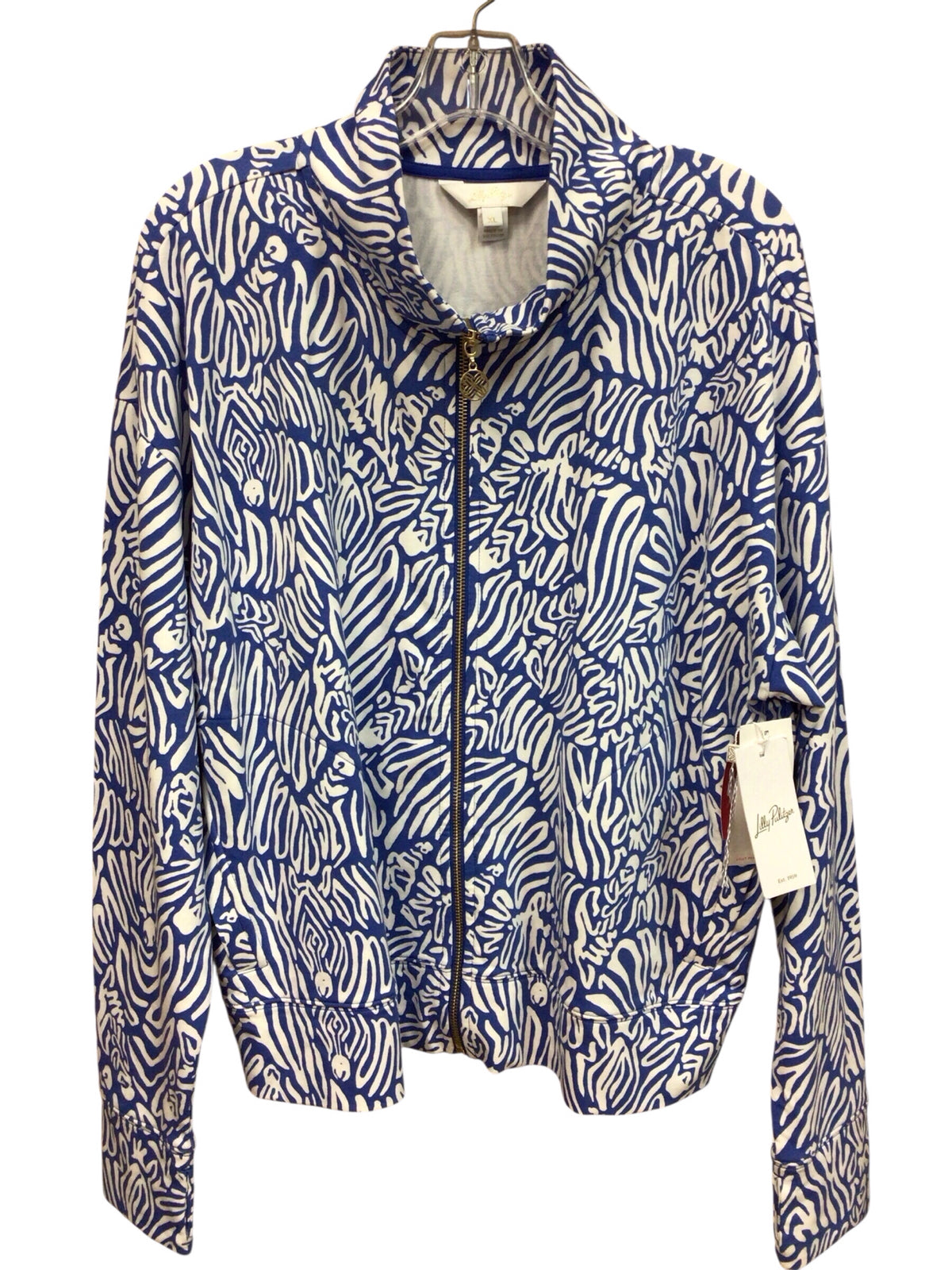 Lilly Pulitzer "Wrenley" UPF 50+ "Zee Bebe" Zip Up Jacket Size XL NWT