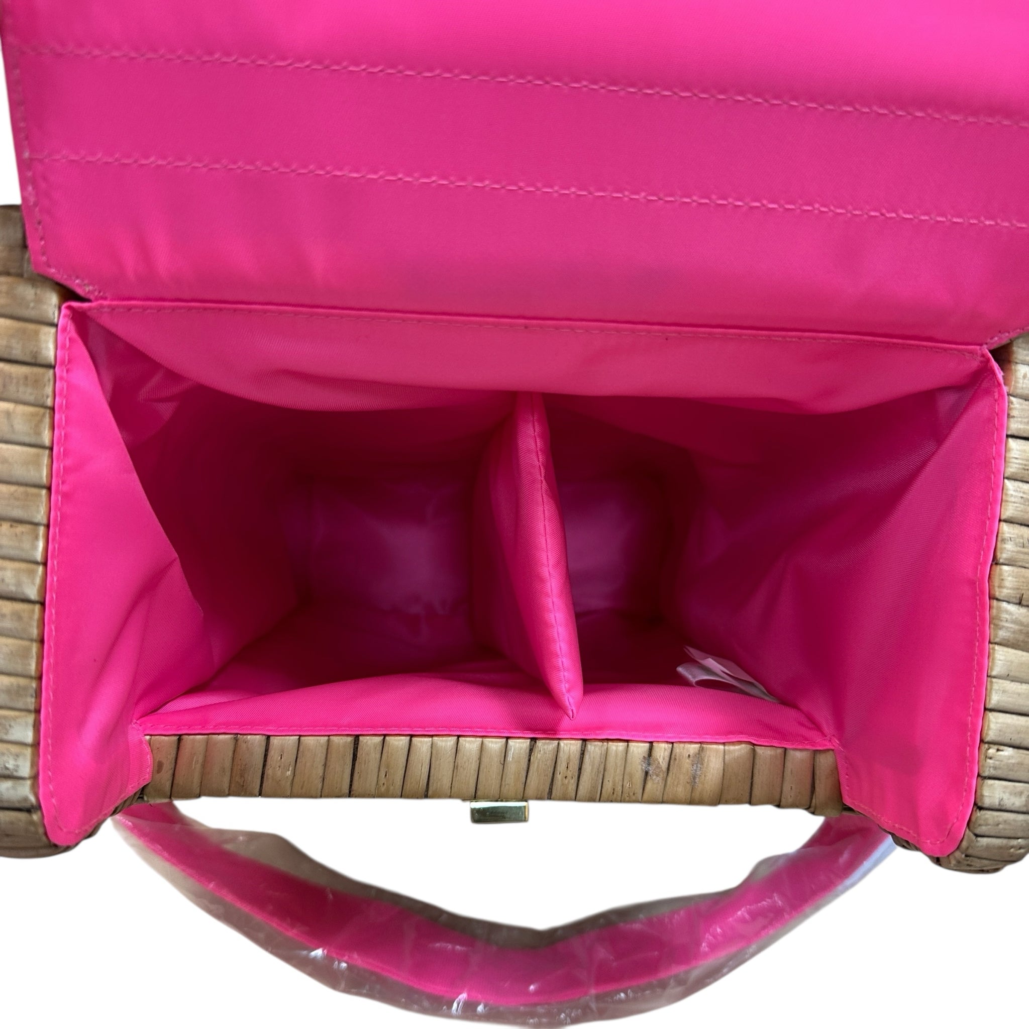 Lilly Pulitzer "Cheek to Cheek" Wicker Wine Basket