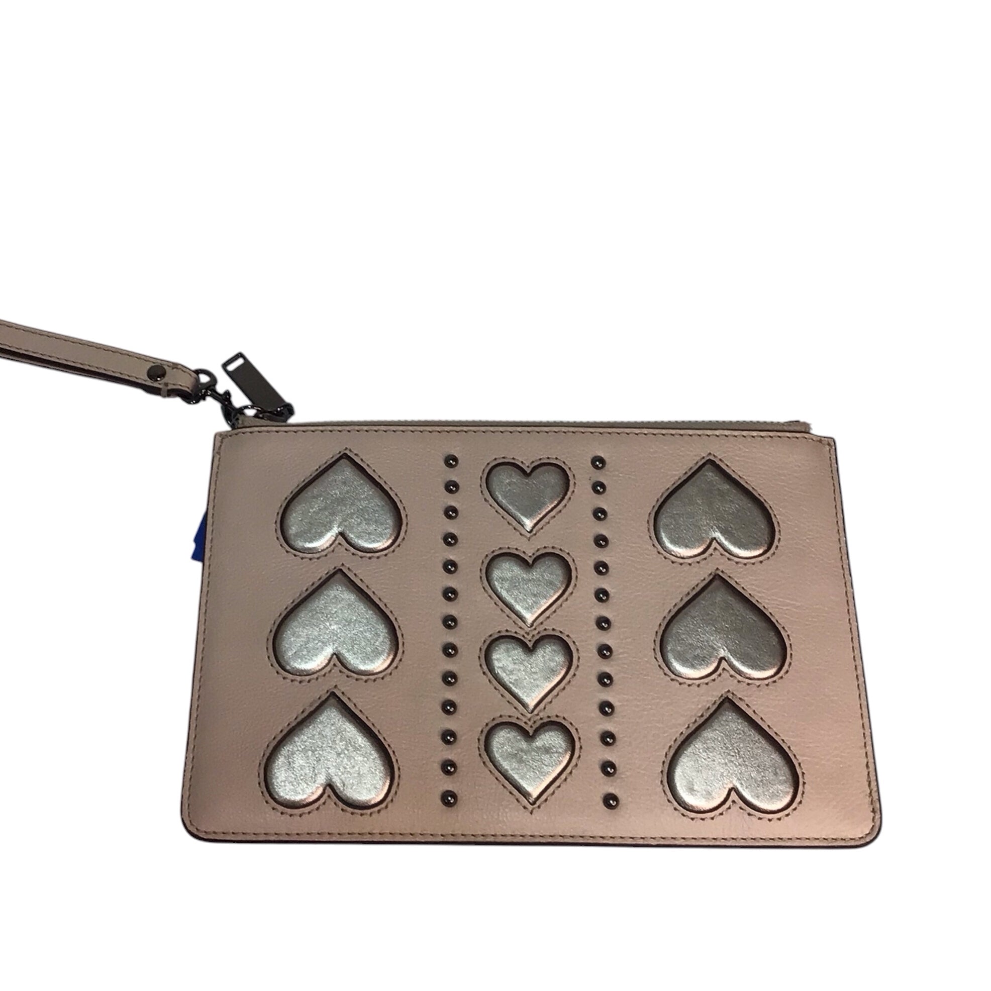 Rebecca Minkhoff Silver Hearts Wristlet