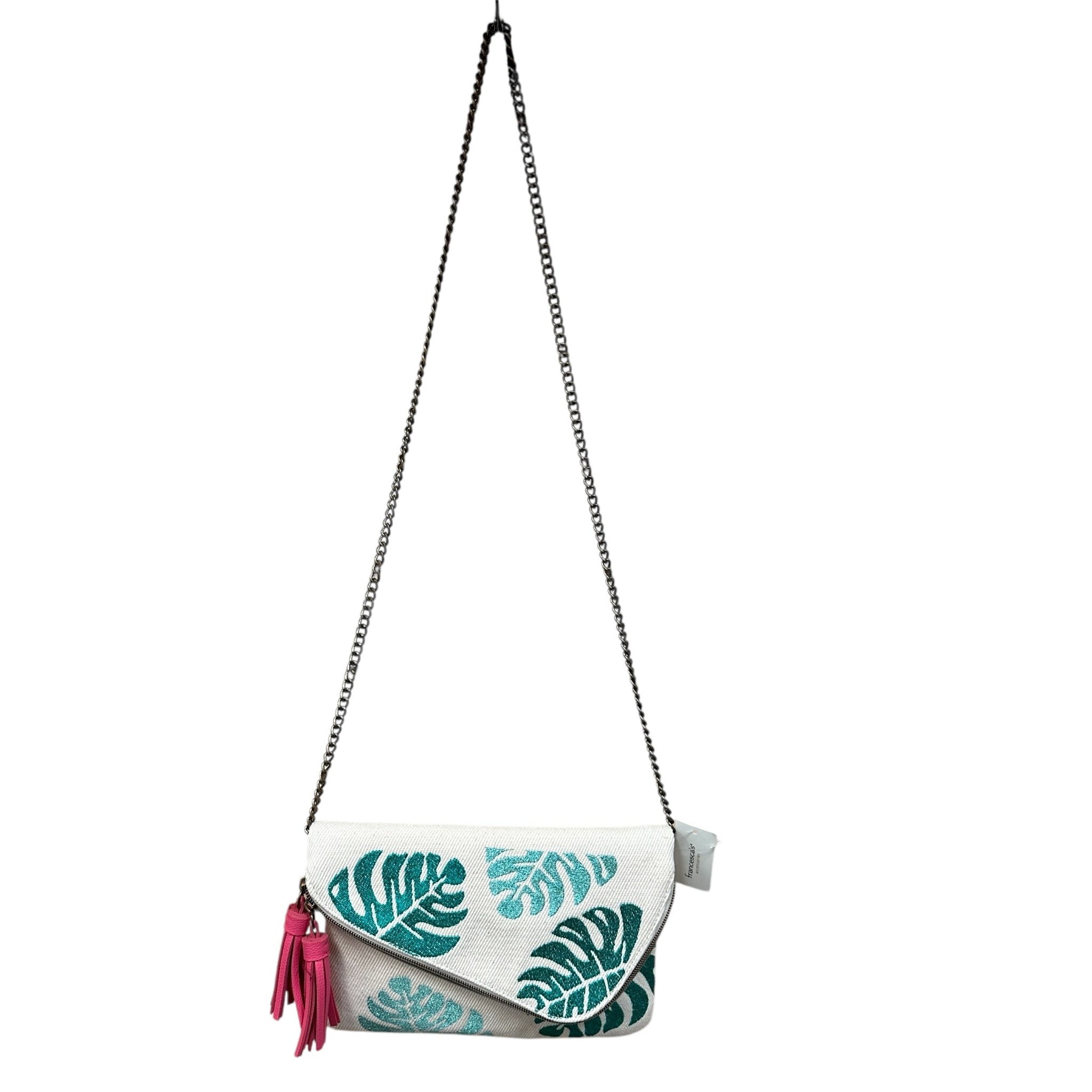 Francesca's Tropical Print Canvas Crossbody Bag