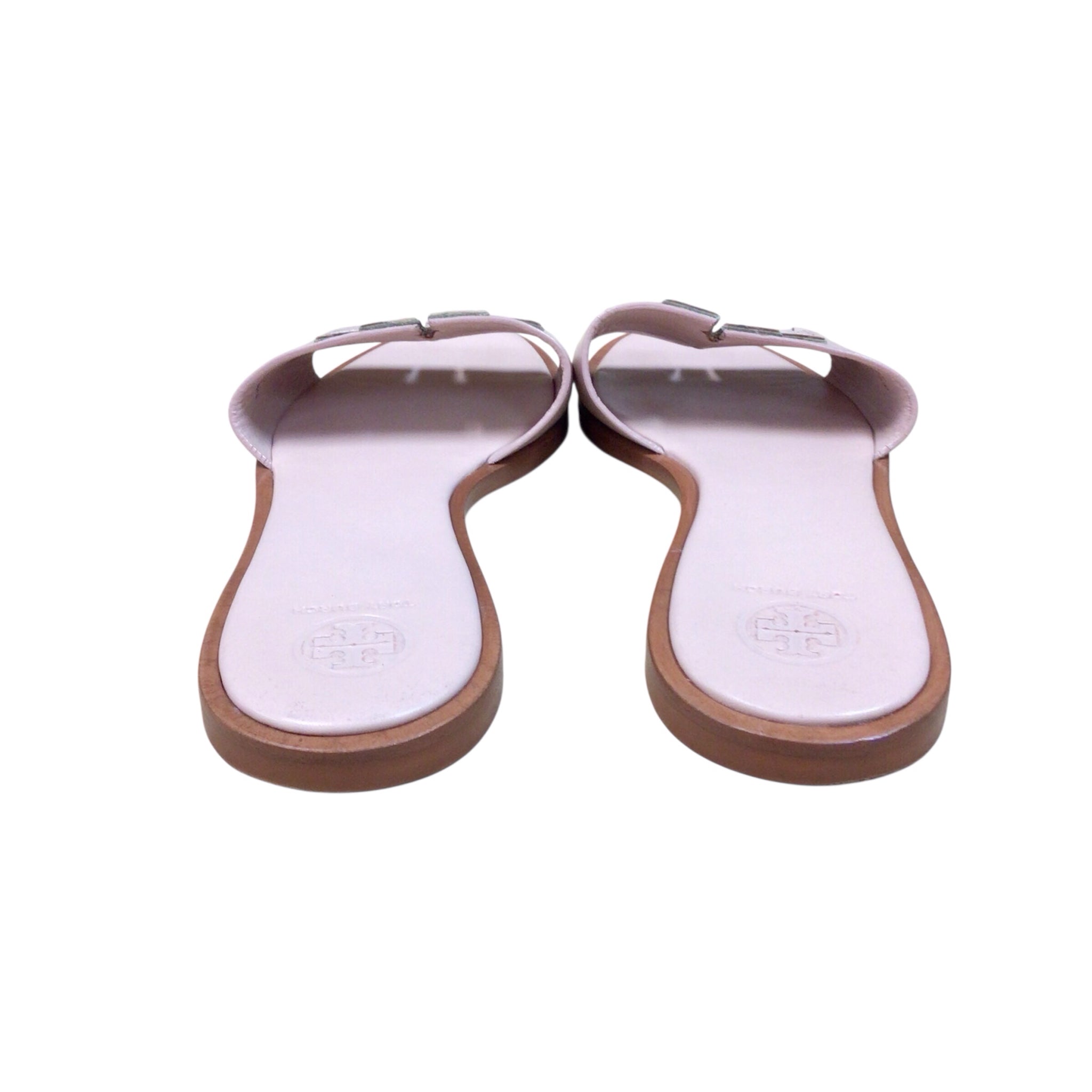 Tory Burch "Ines" Logo Slide Sandals Size 8.5