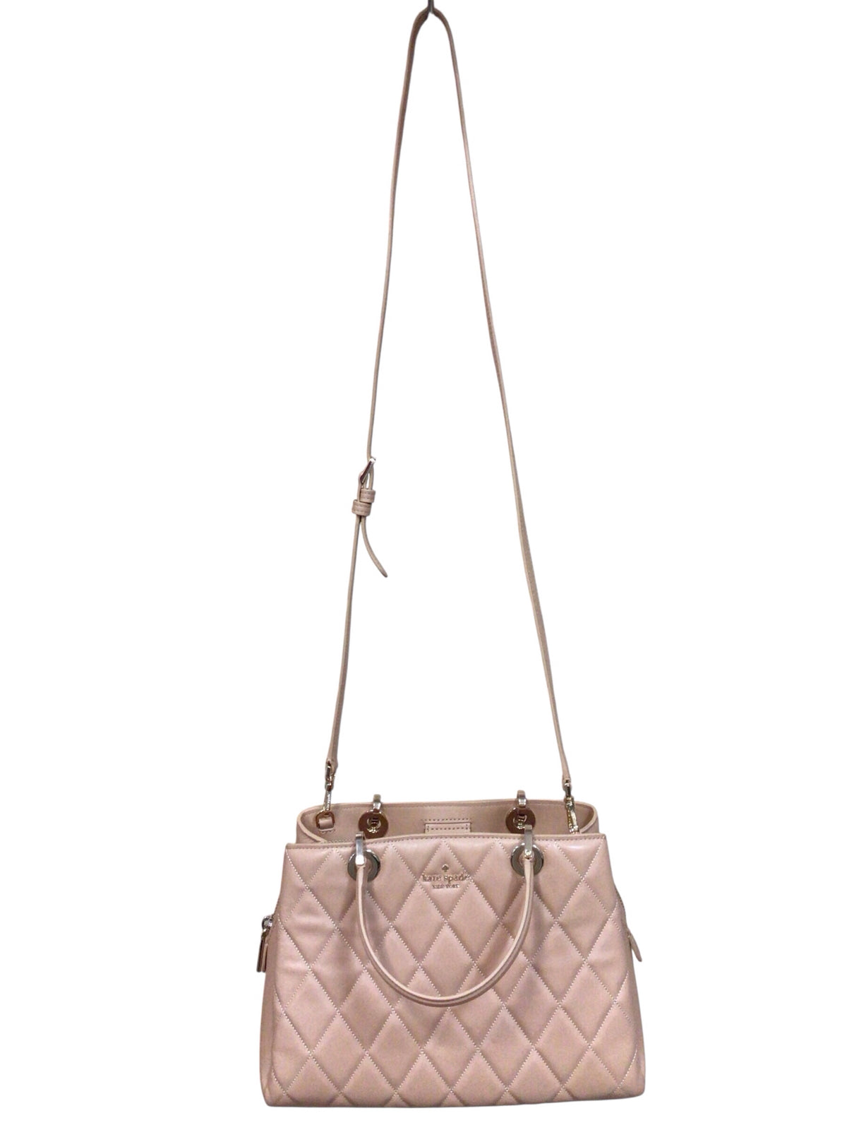 Kate Spade "Carey" Tan Quilted Leather Crossbody Bag