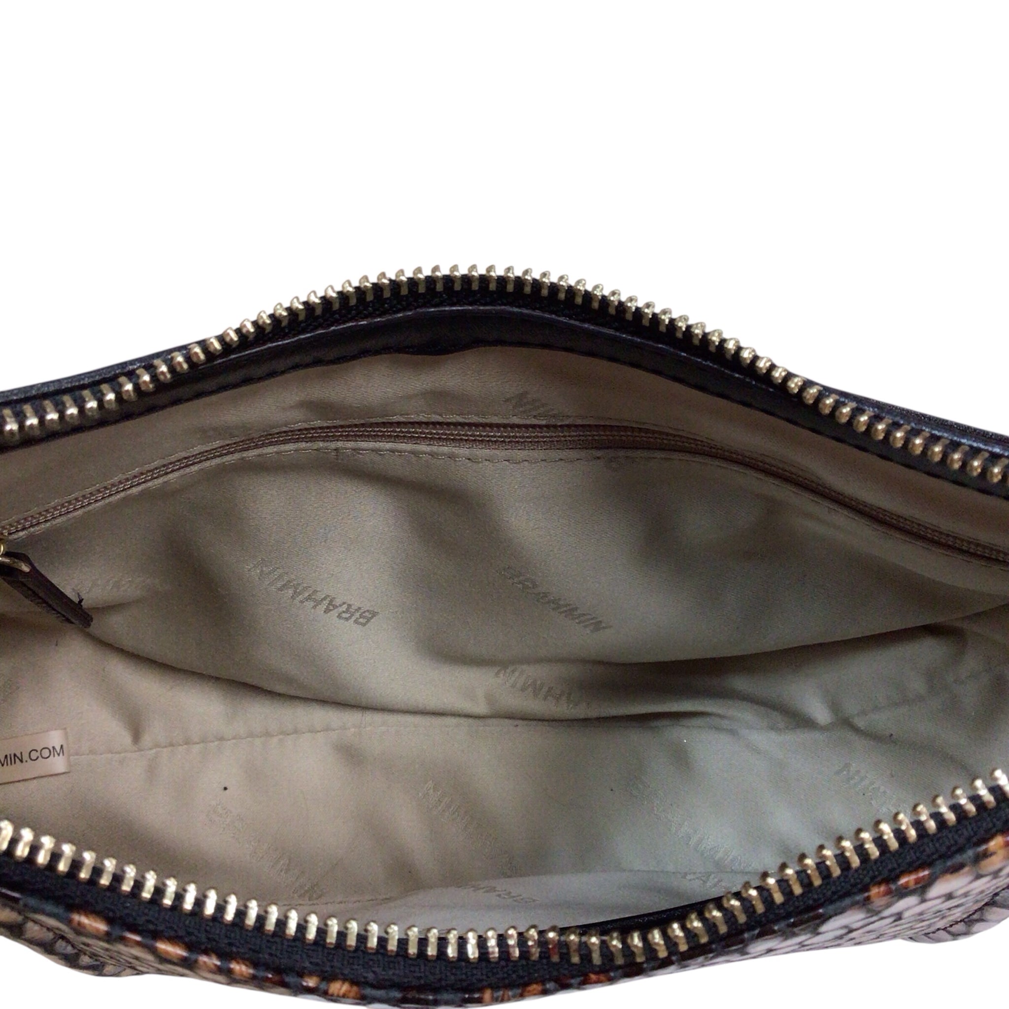 Brahmin "Esme" Cocoa Blanchard Leather Shoulder Bag